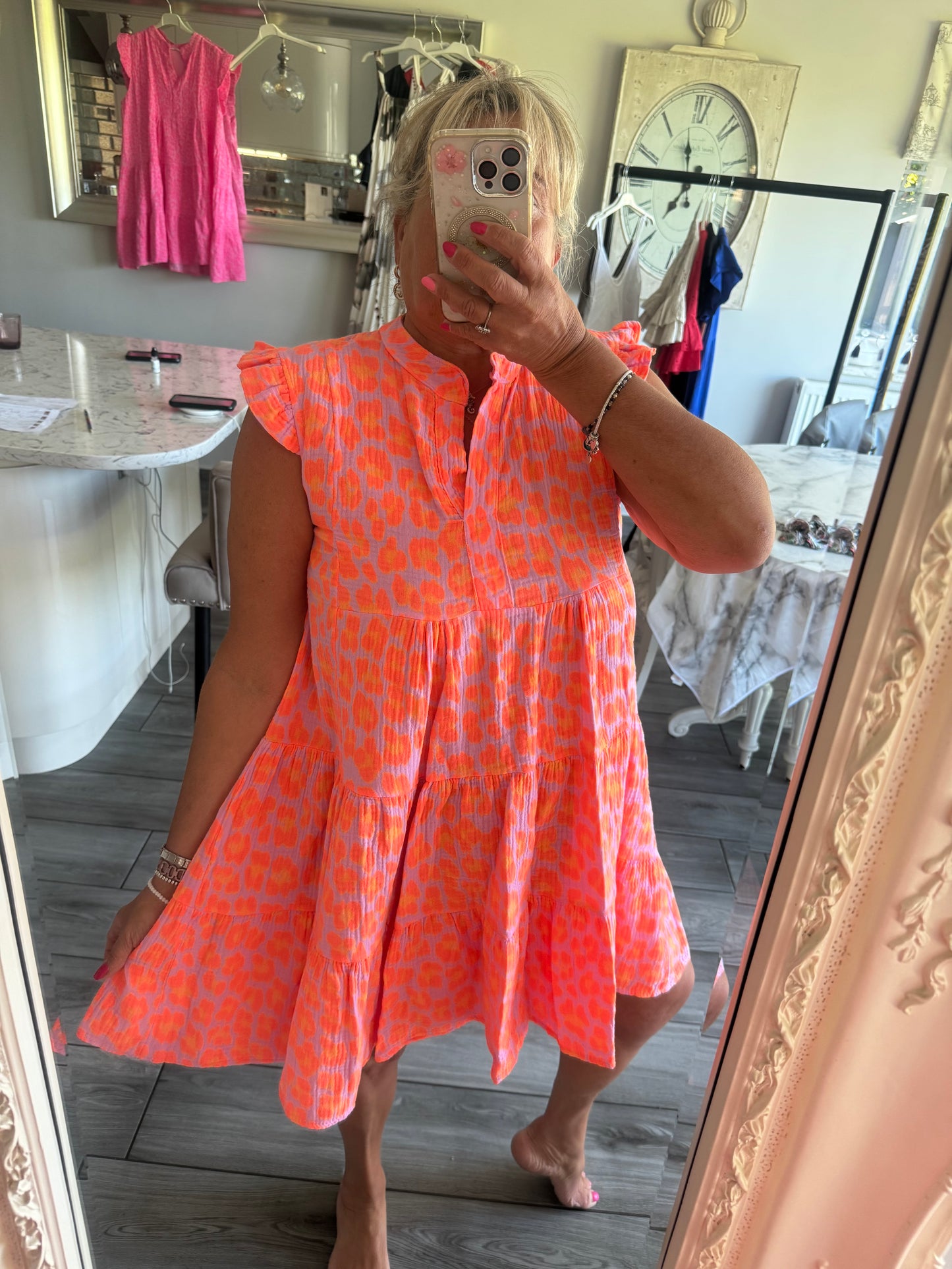 Julie cheesecloth short dress or top