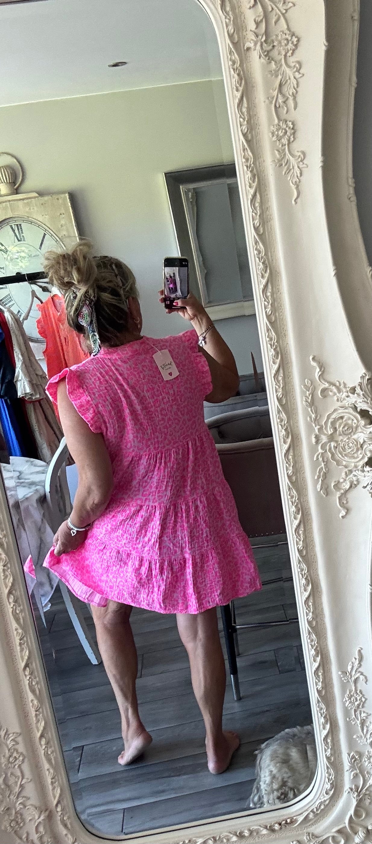 Julie cheesecloth short dress or top