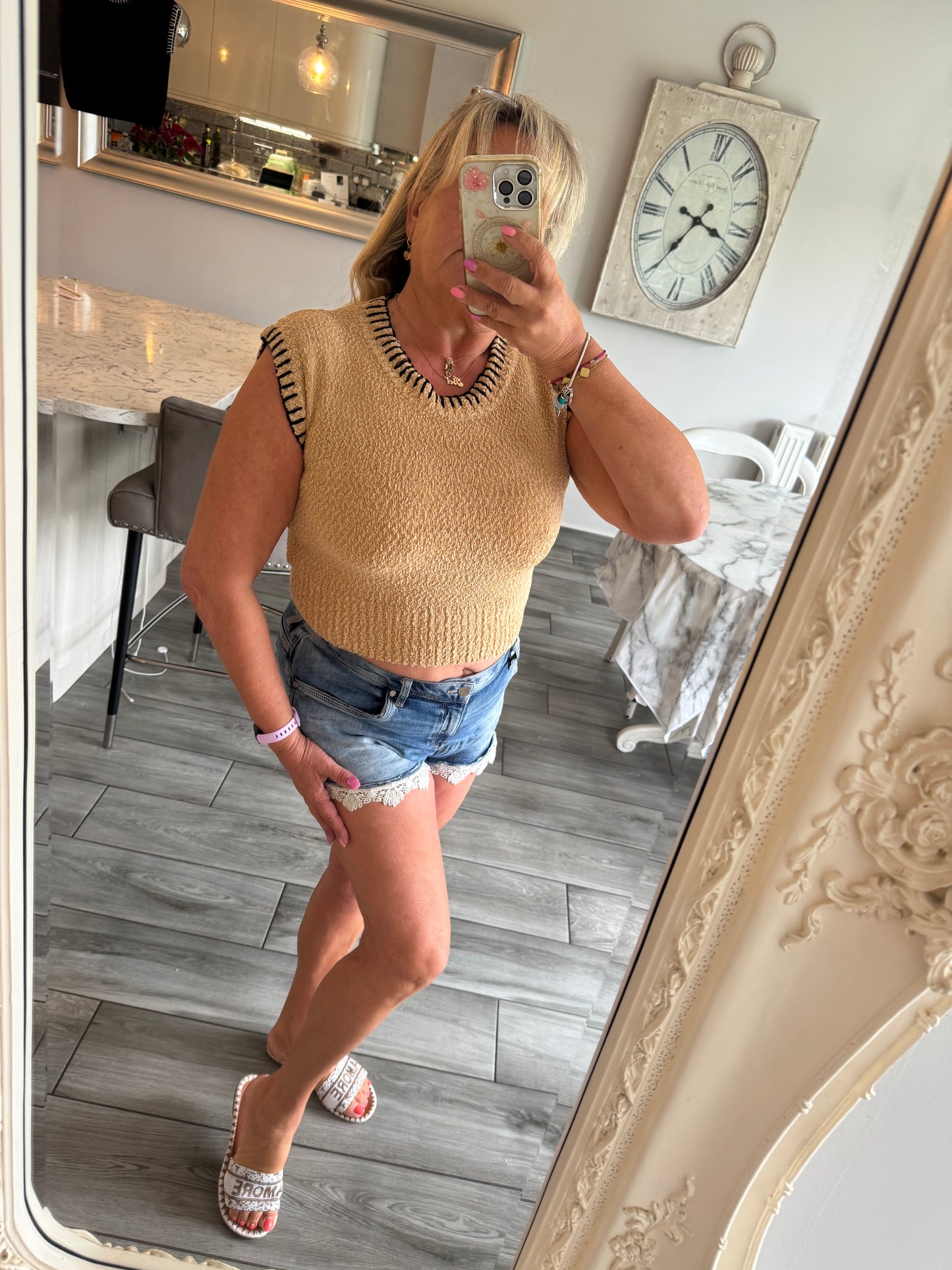Kiki cropped knitted top