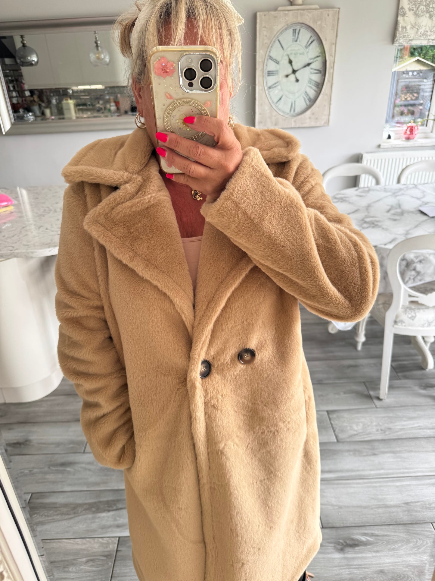 Ava super soft relaxed fit faux fur coat