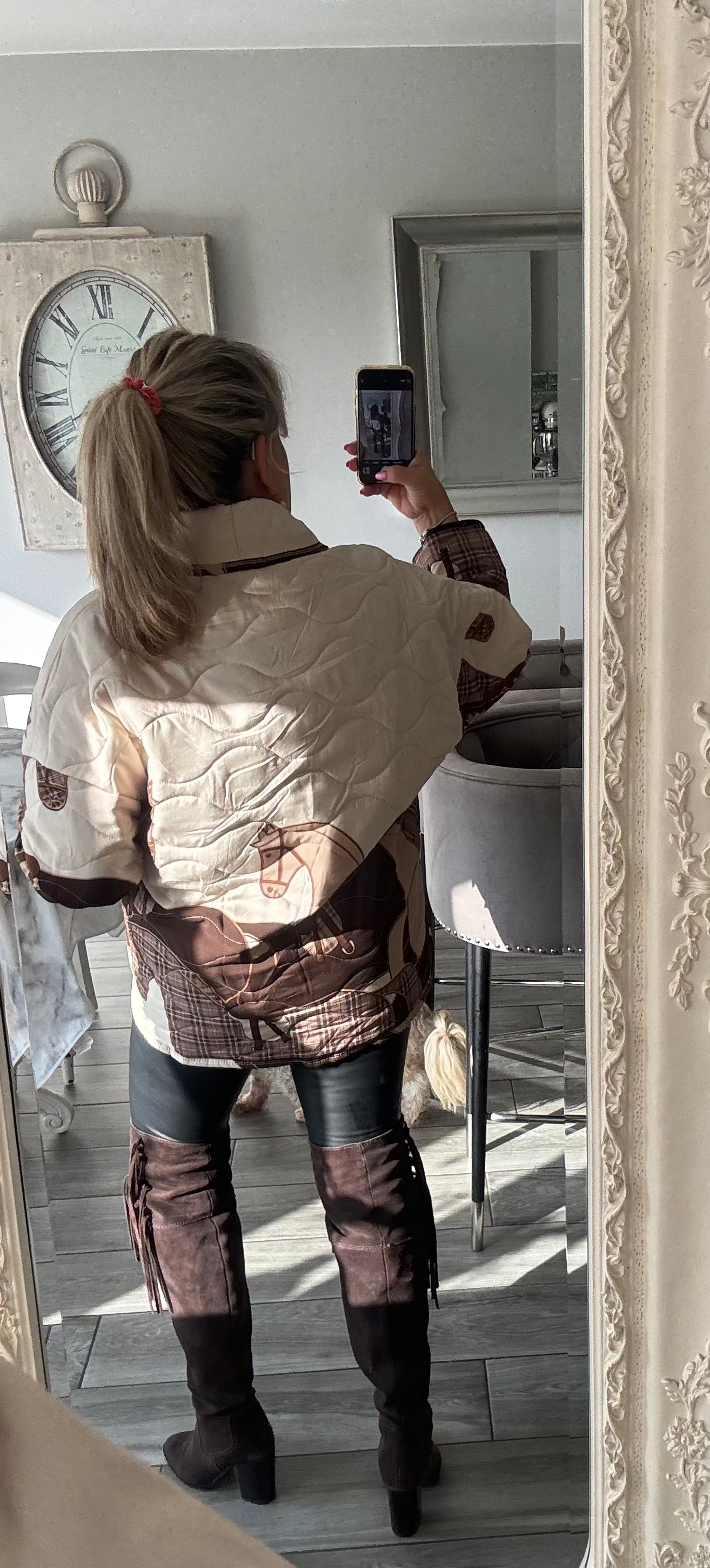 Newmarket Quilted Horse print Jacket