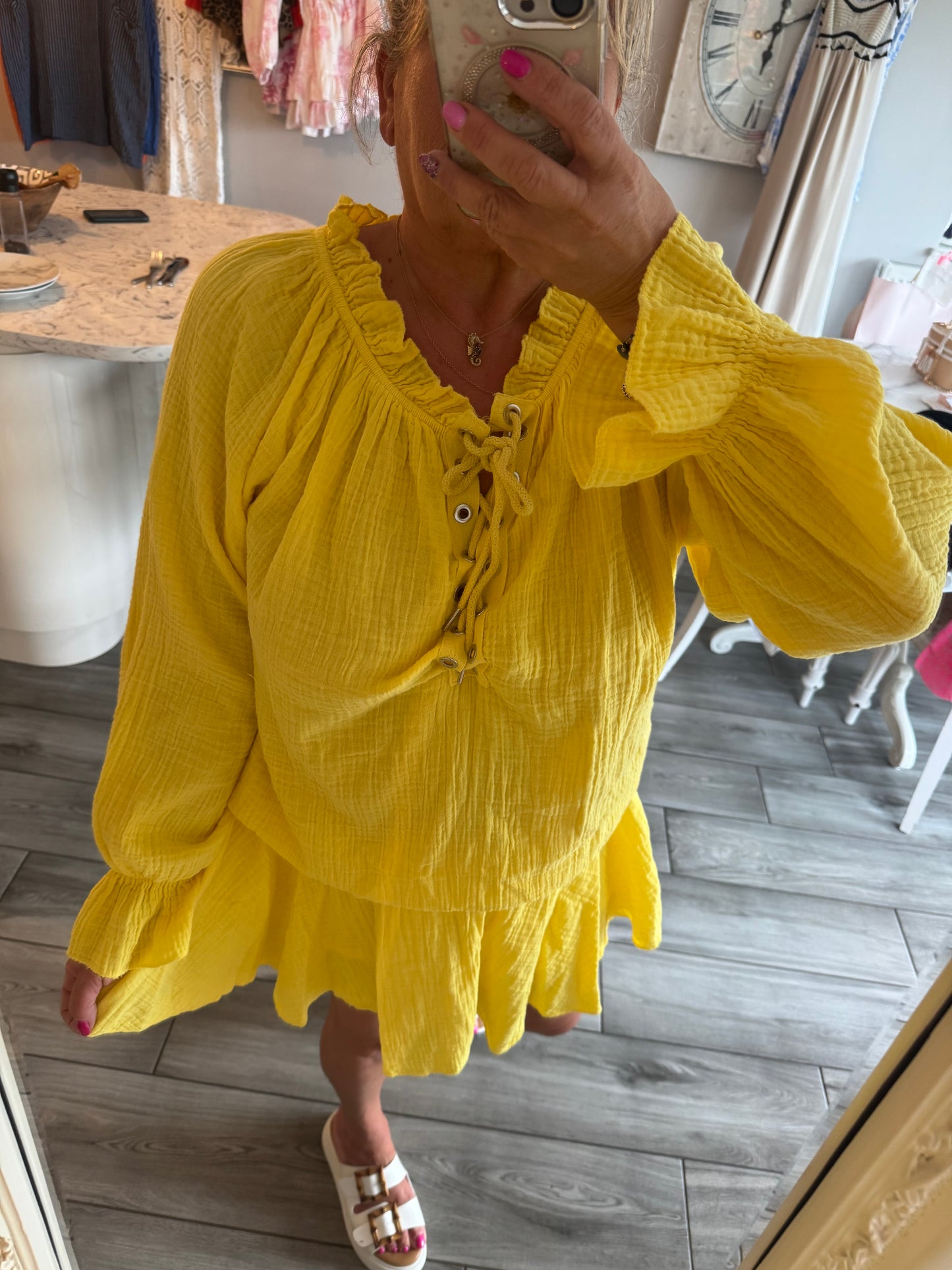 Manhattan cheesecloth playsuit