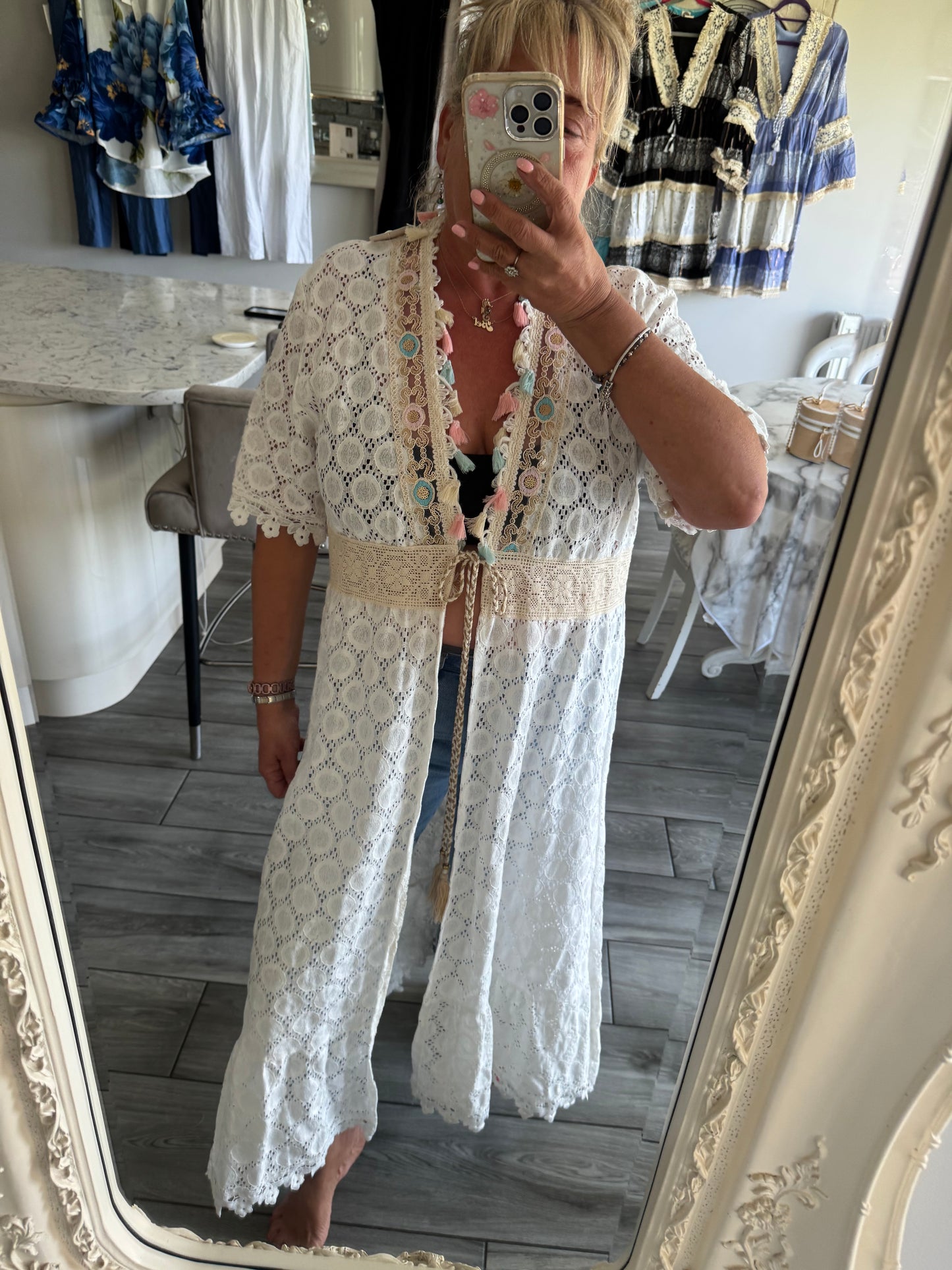 Tequila kimono kaftan versatile in lace