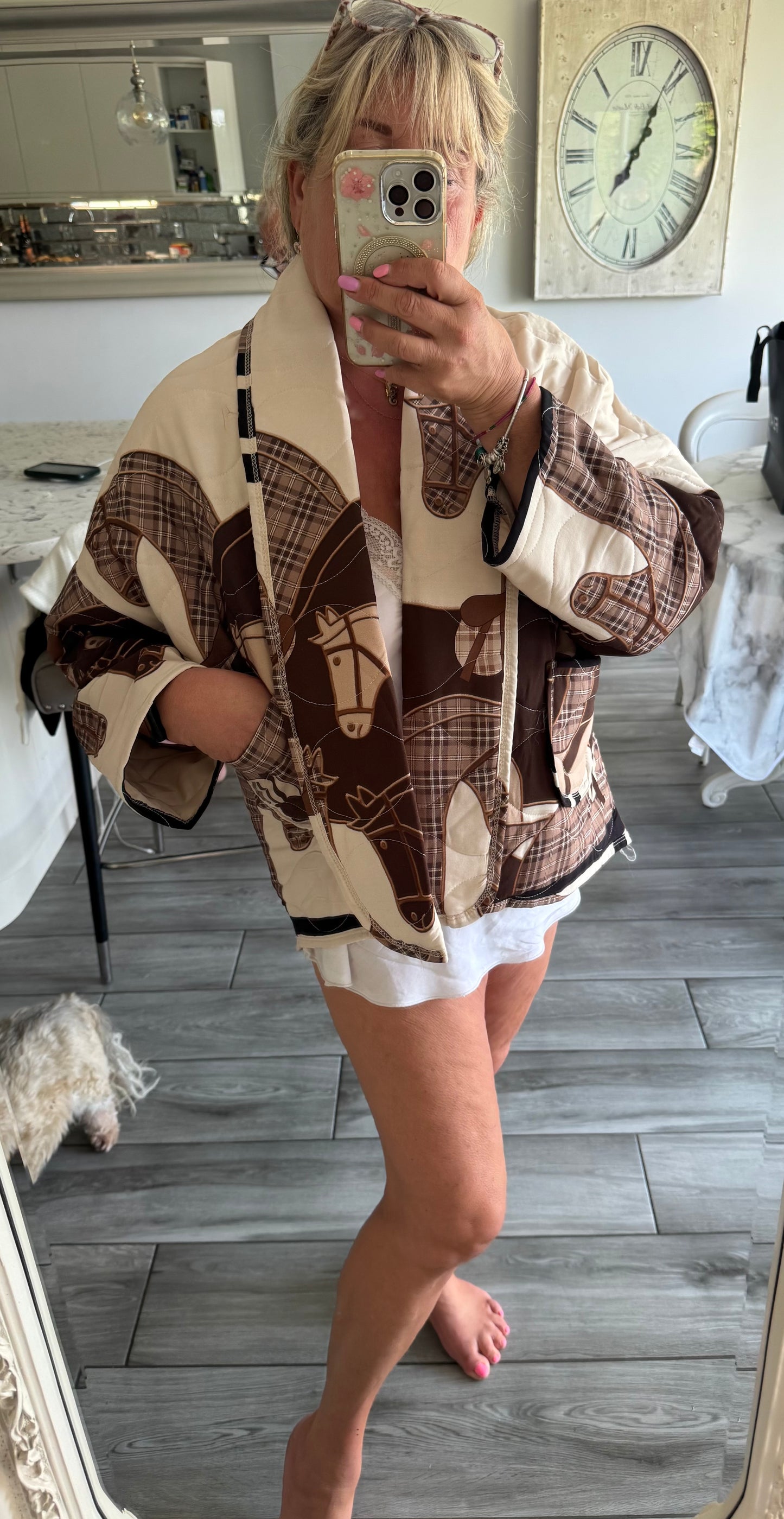 Newmarket Quilted Horse print Jacket