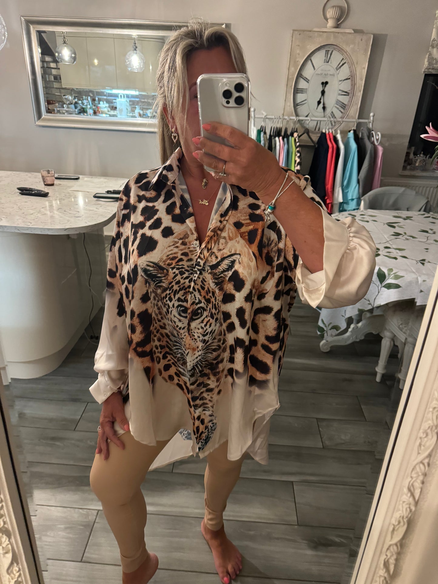 Tiger Lilly oversize satin shirt