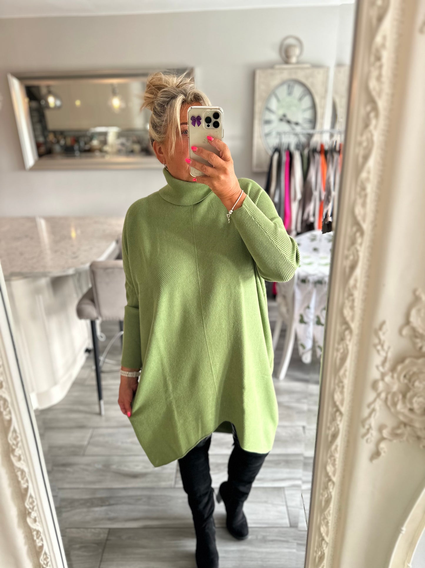 Mandy High Neck High Low Long Jumper