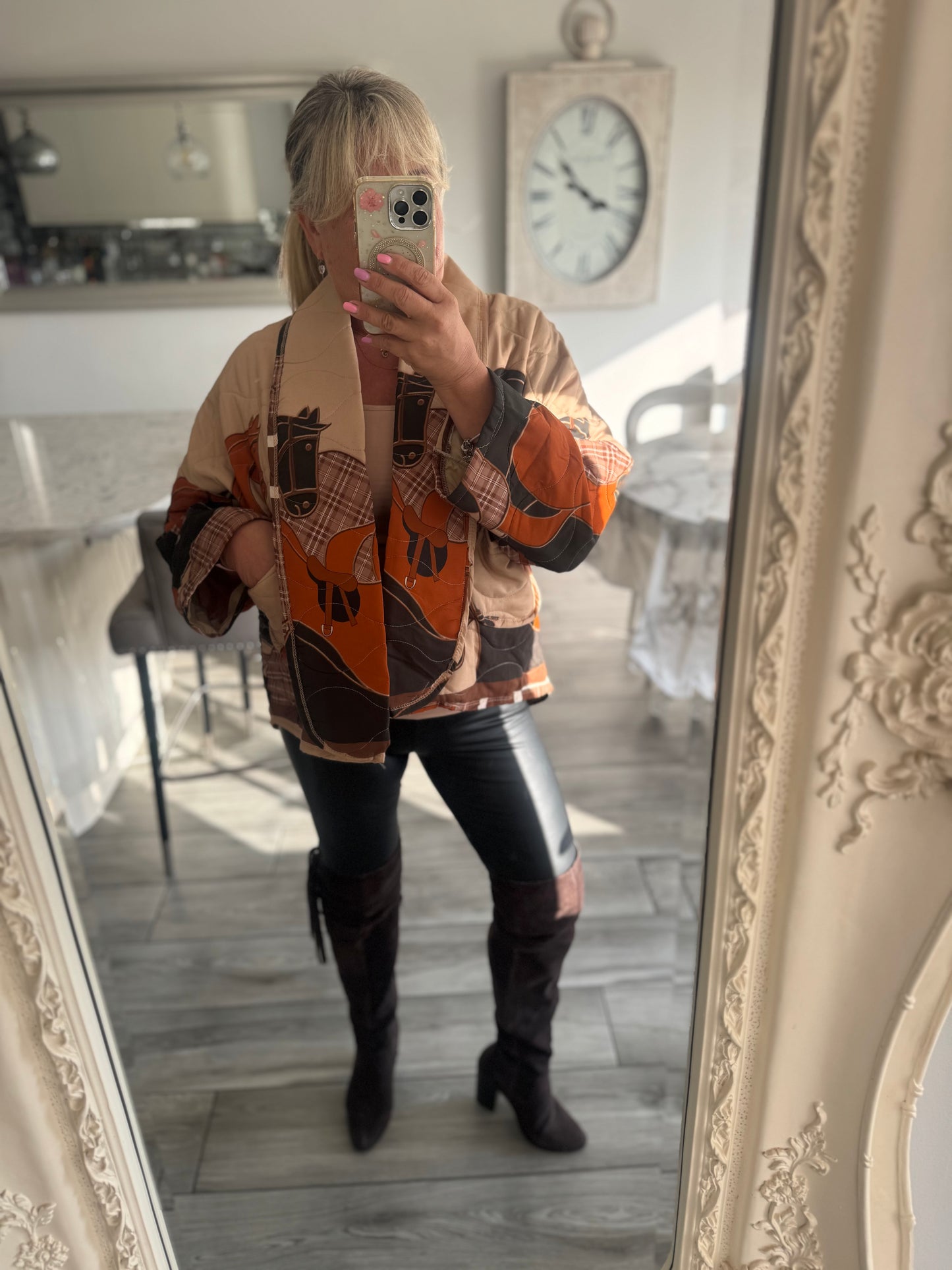 Newmarket Quilted Horse print Jacket