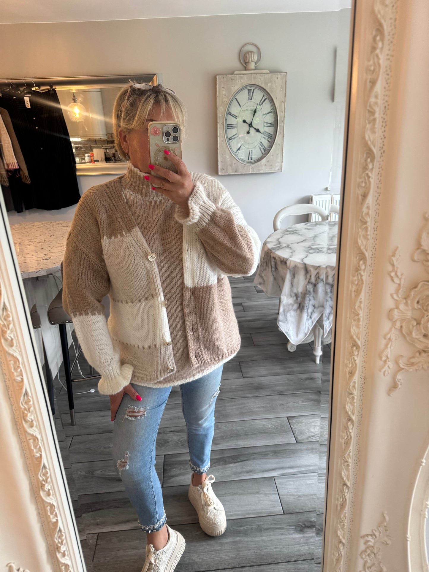 Pixie Patch gold button cardigan