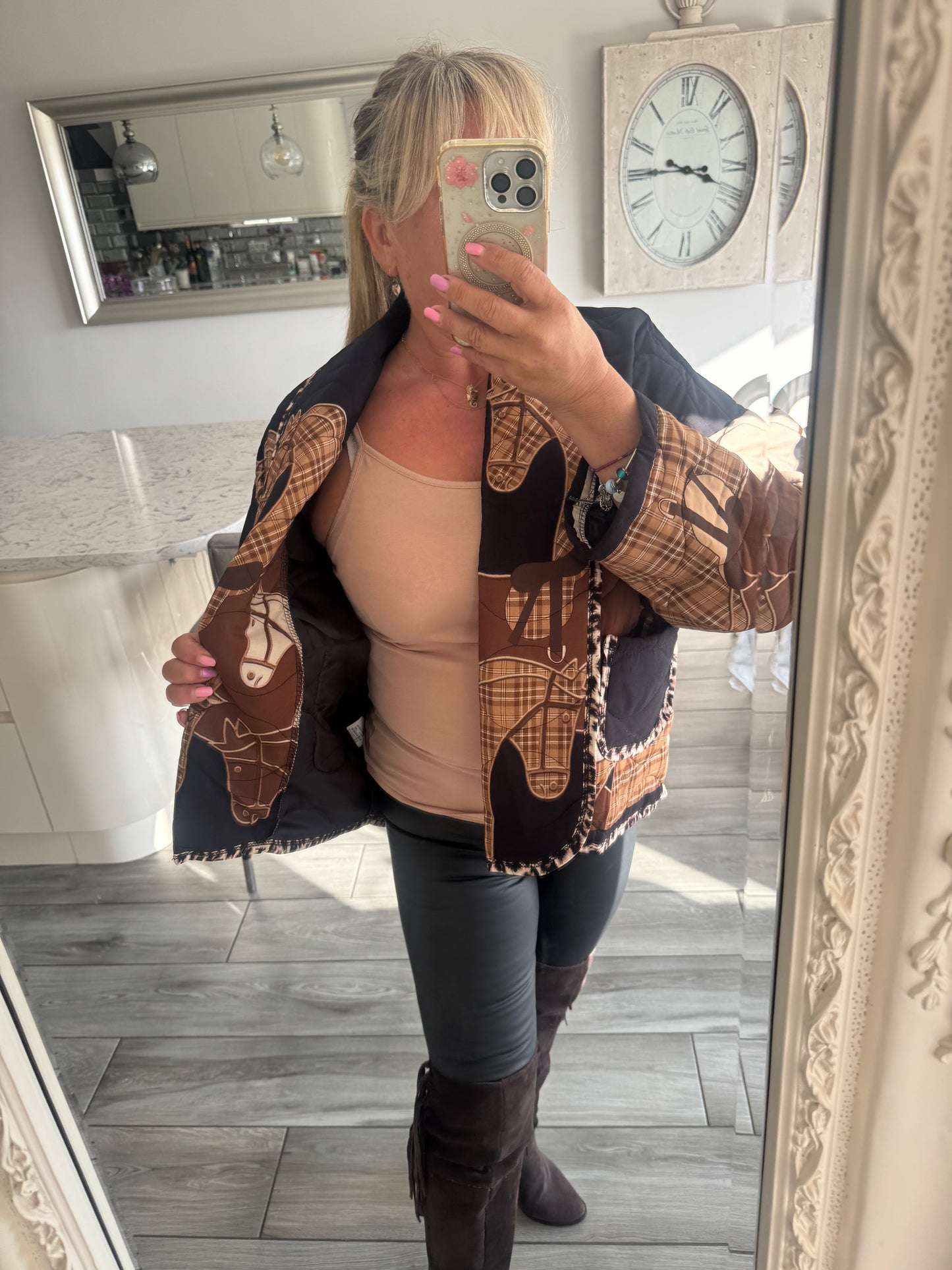 Newmarket Quilted Horse print Jacket