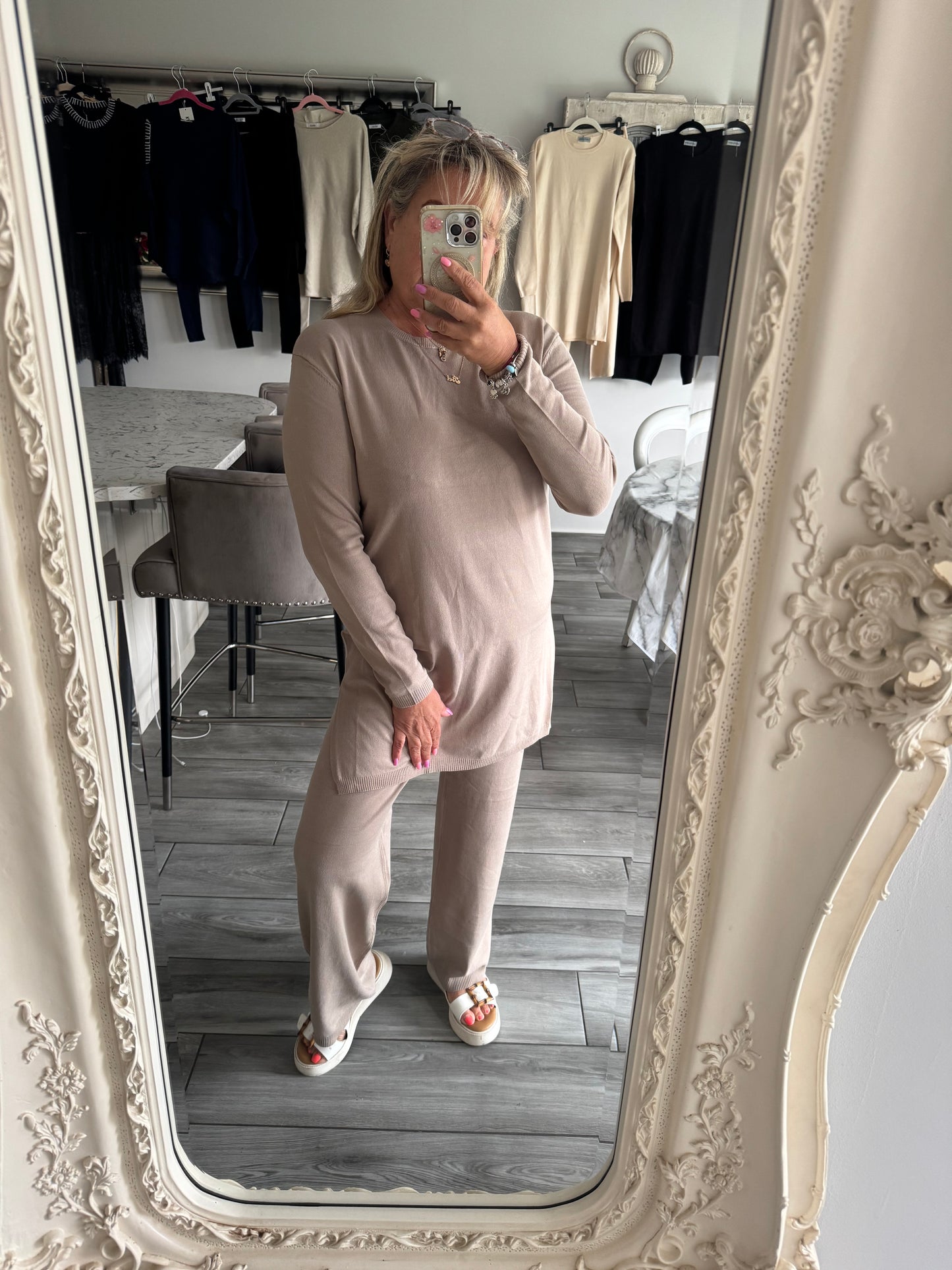 Cheryl longline straight leg lounge set