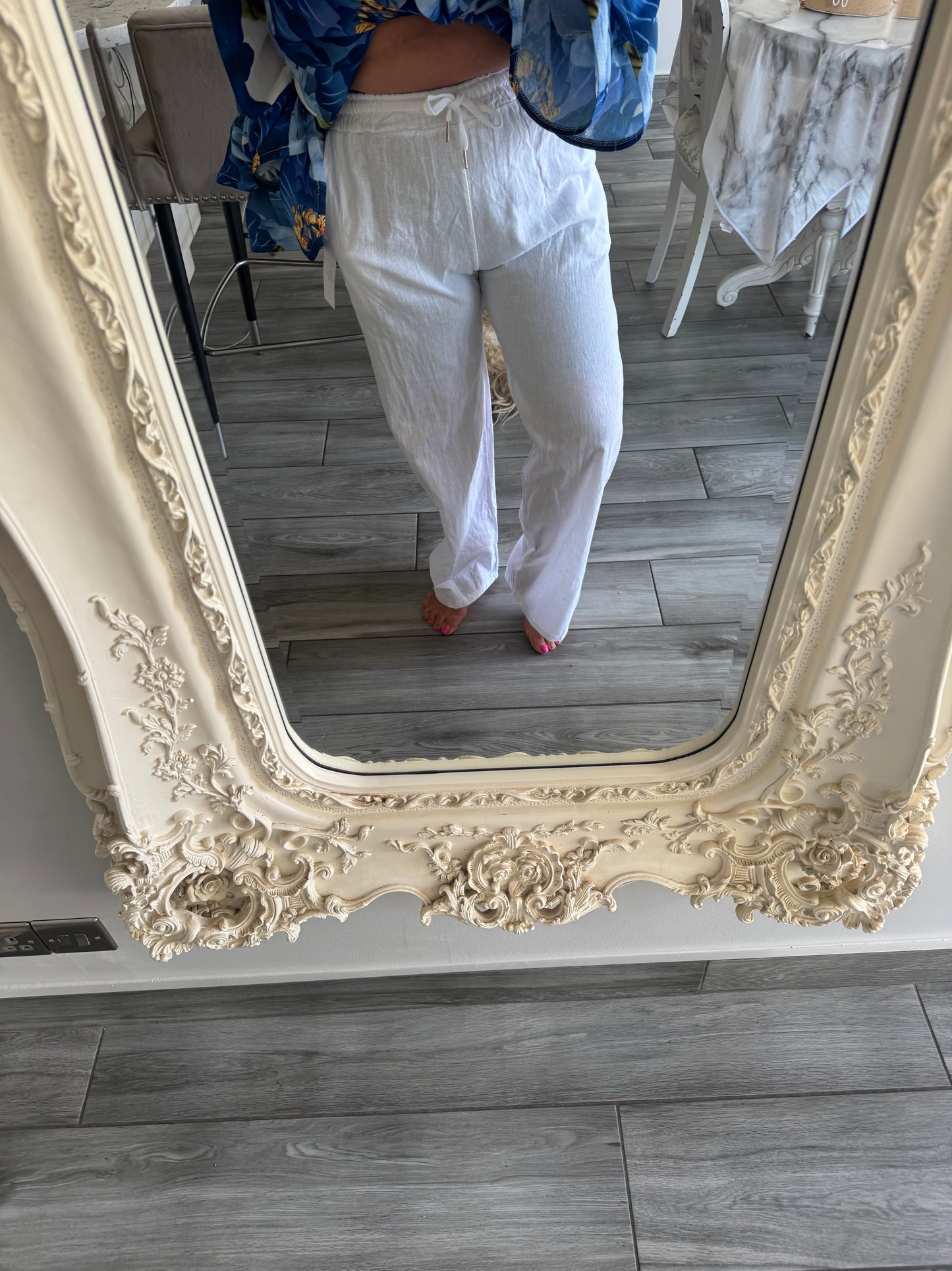 Freda puro Lino 50/50 cotton linen trousers