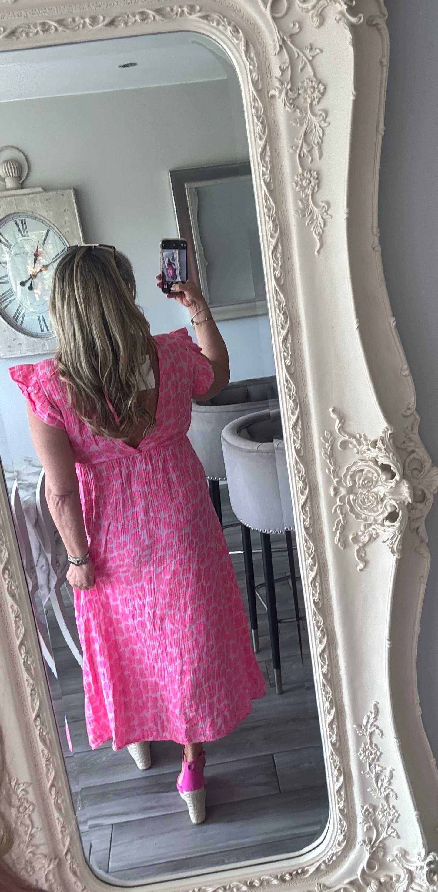 Cazzie midi cheesecloth dress