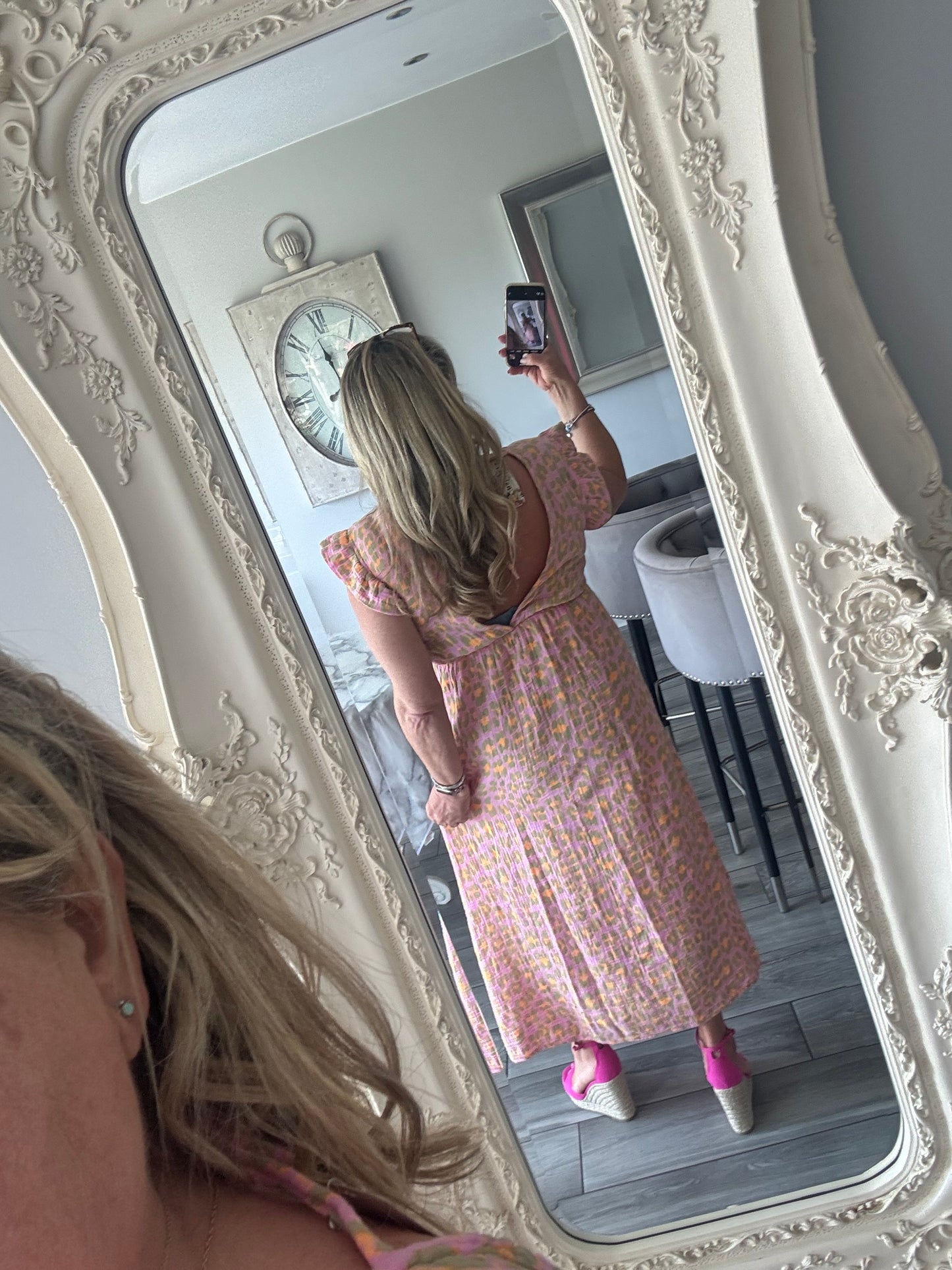 Cazzie midi cheesecloth dress