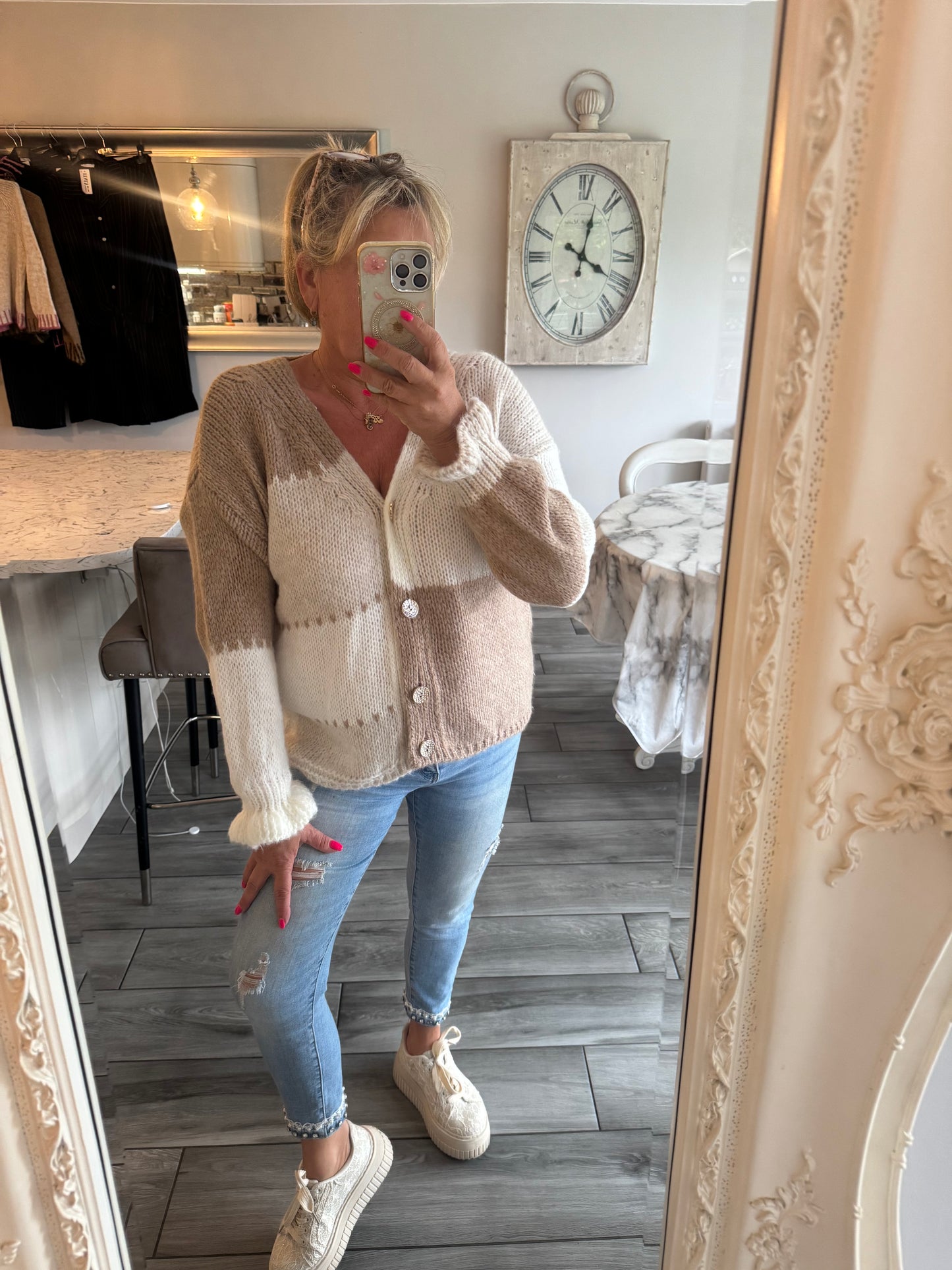 Pixie Patch gold button cardigan