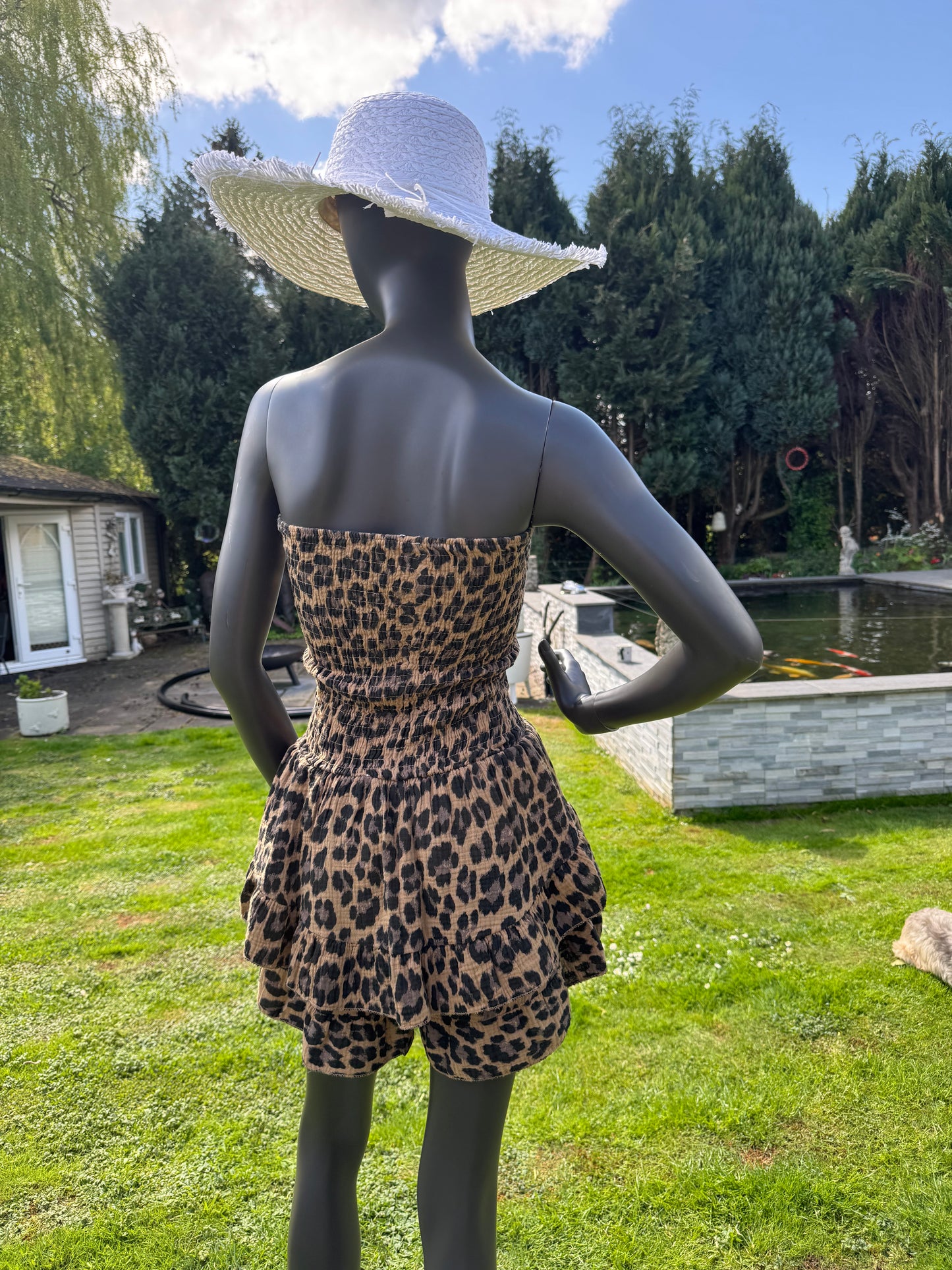 Espresso bandeau playsuit