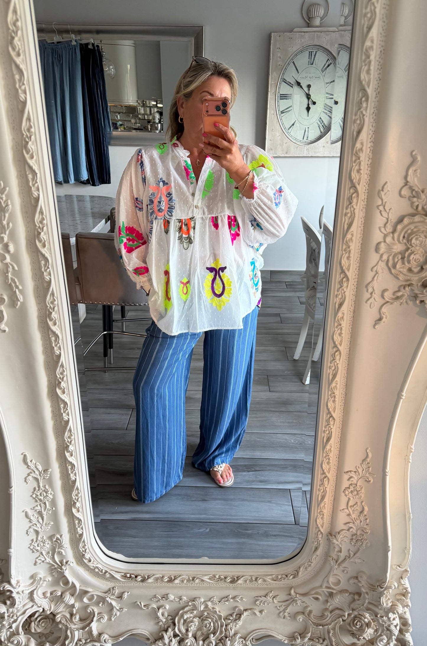 Paris blouse floaty balloon style sleeves