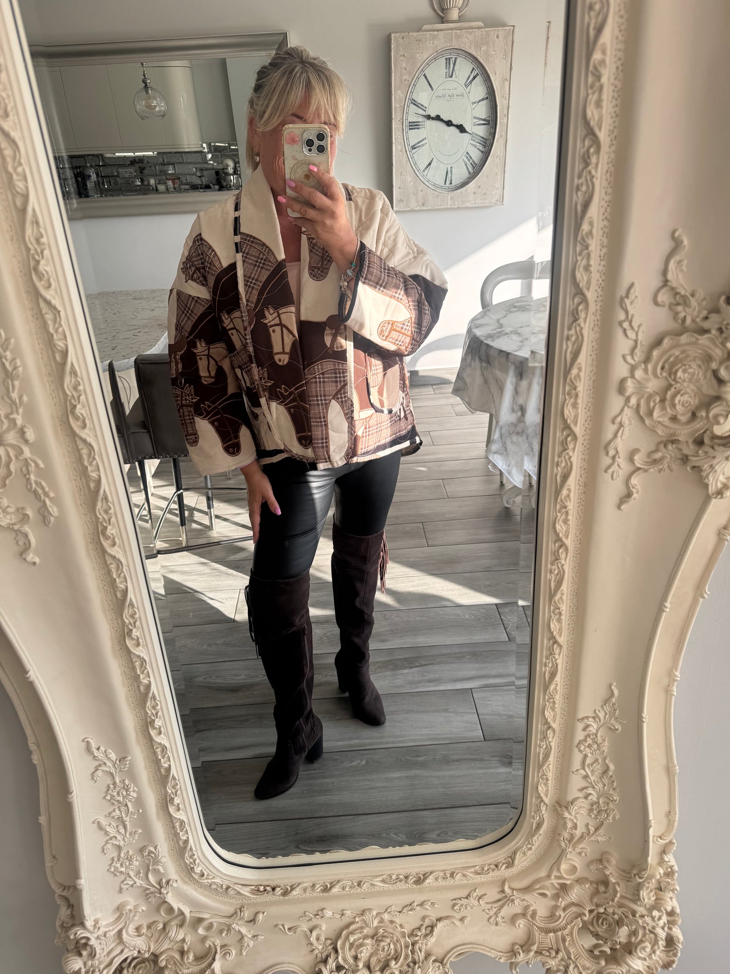 Newmarket Quilted Horse print Jacket