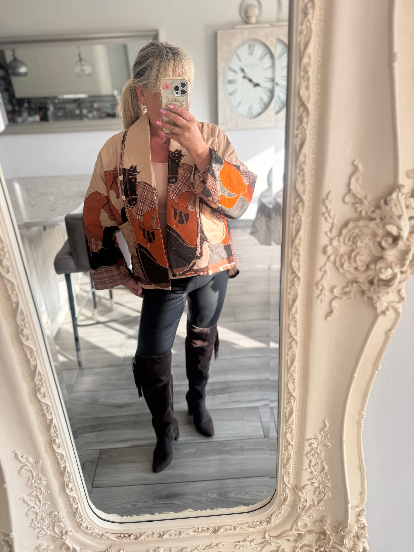 Newmarket Quilted Horse print Jacket