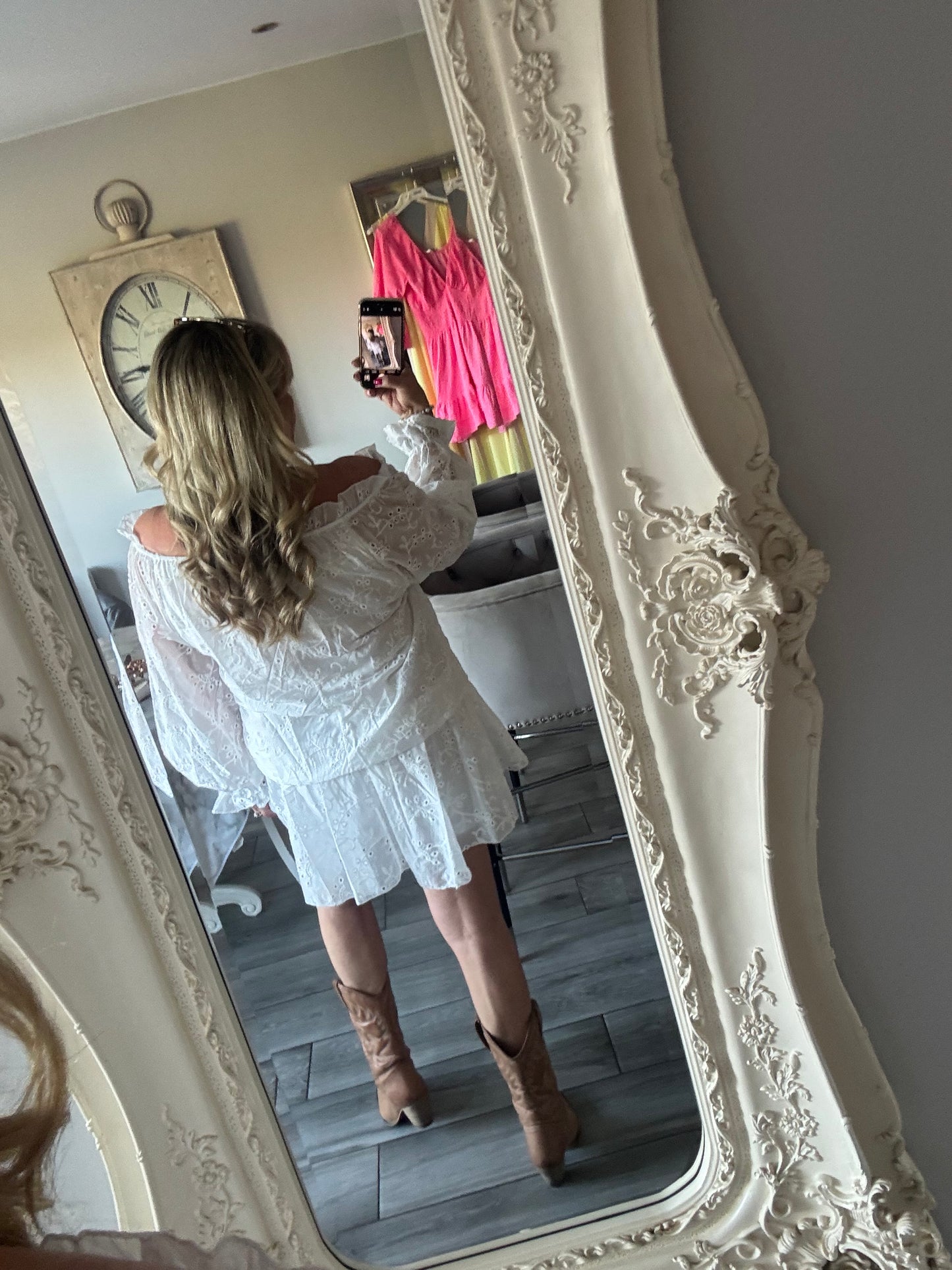 Pebbles white Broderie Anglaise Playsuit