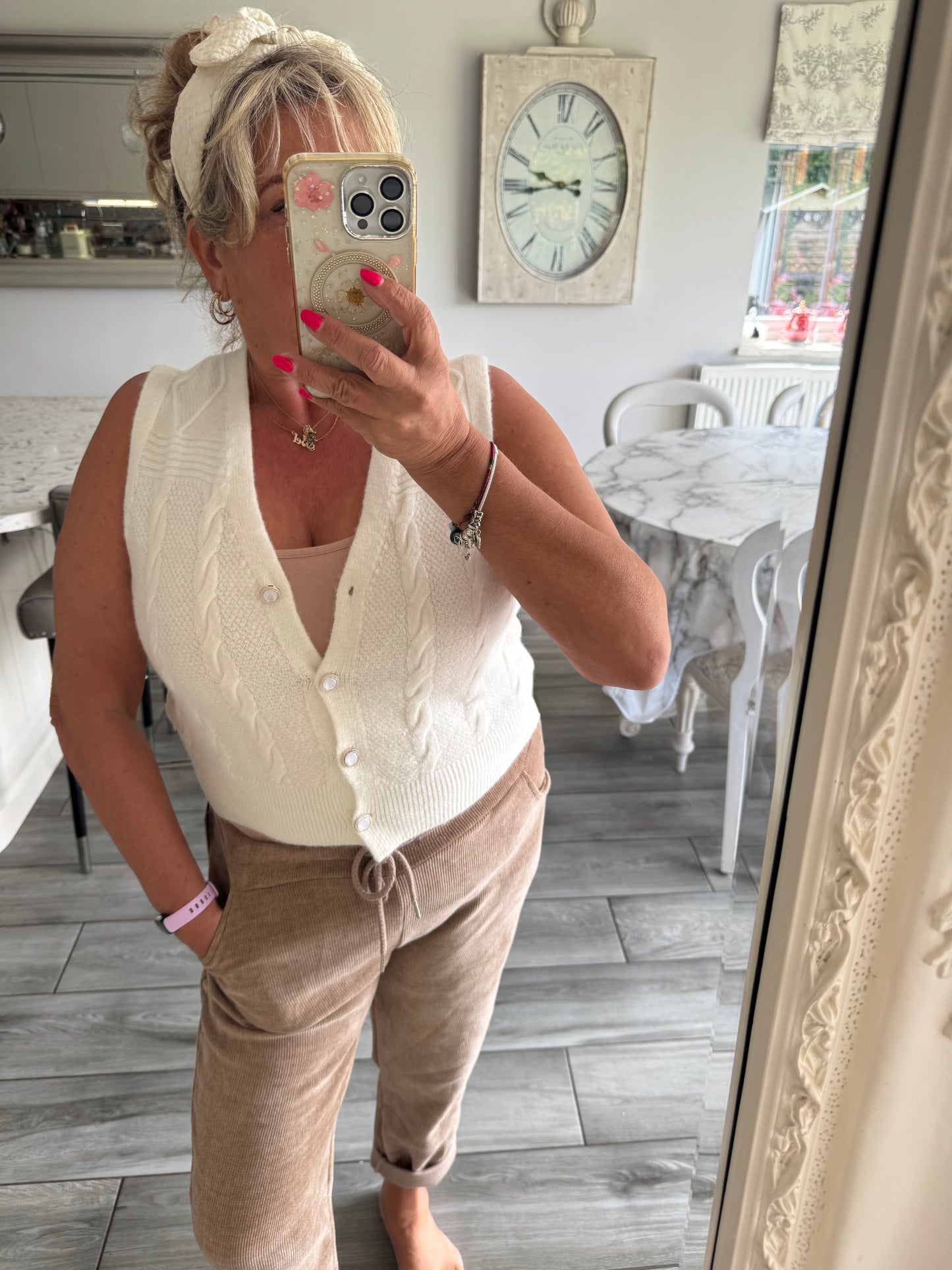 Sofia knitted short waistcoat