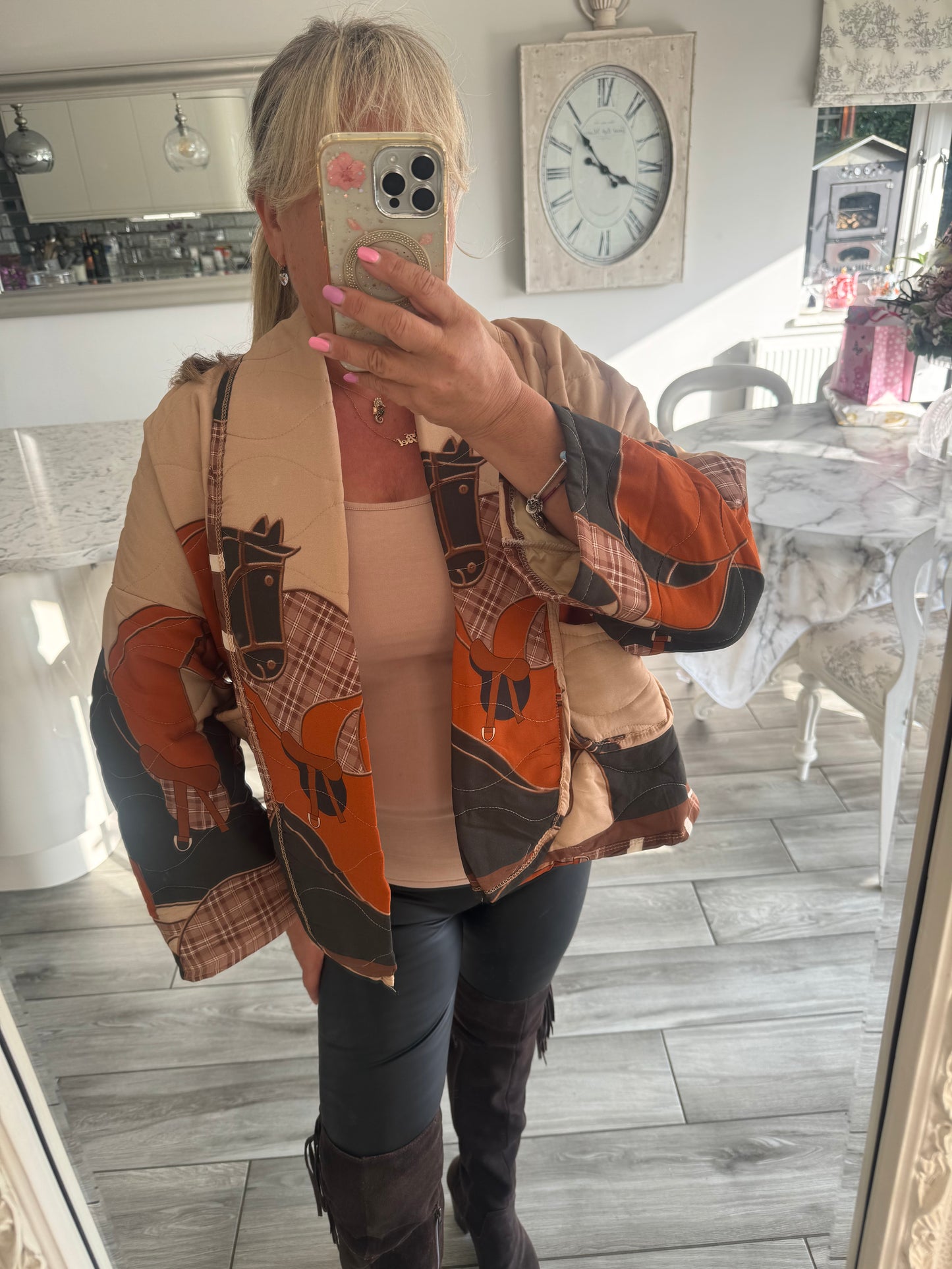 Newmarket Quilted Horse print Jacket