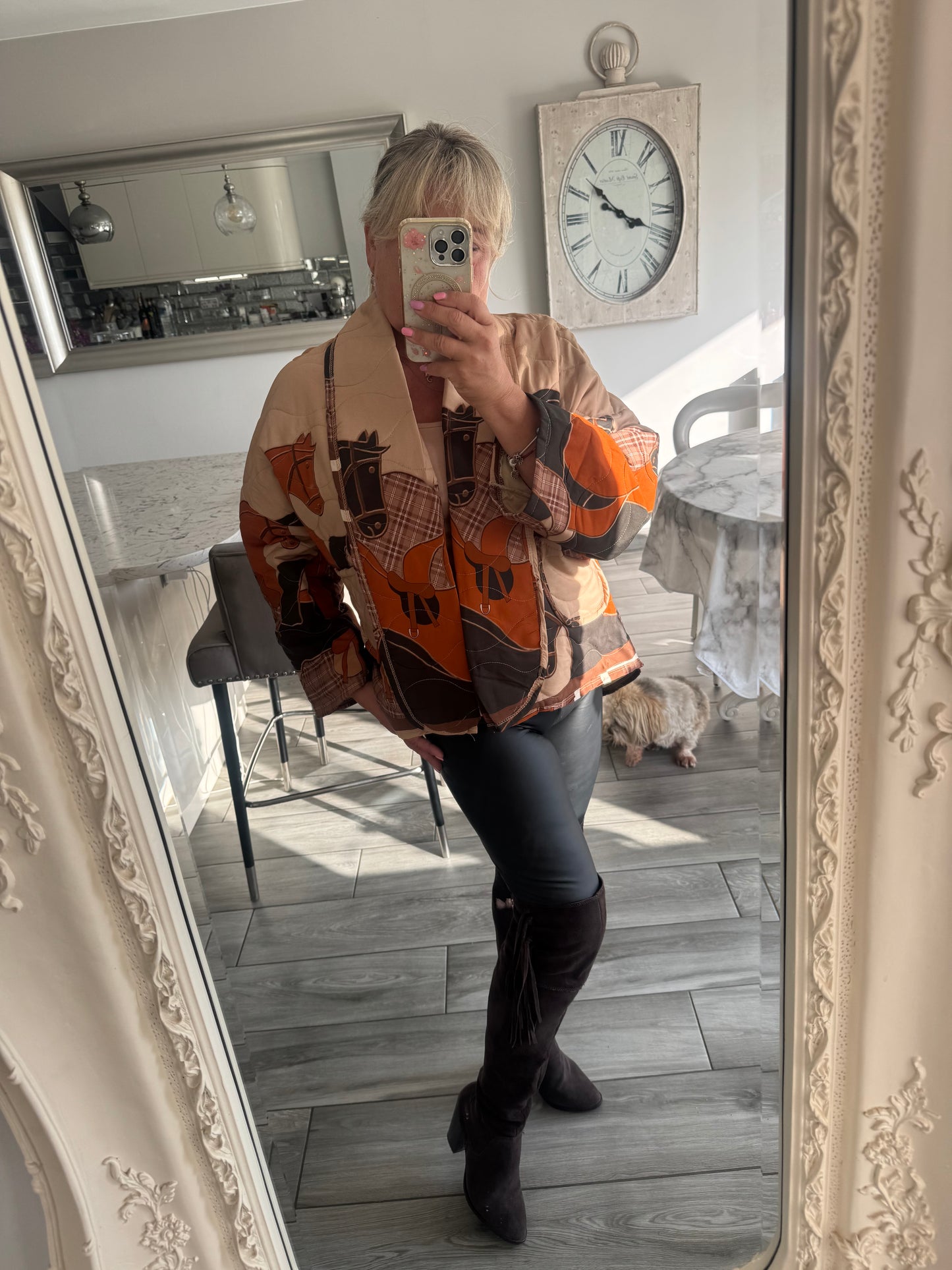Newmarket Quilted Horse print Jacket