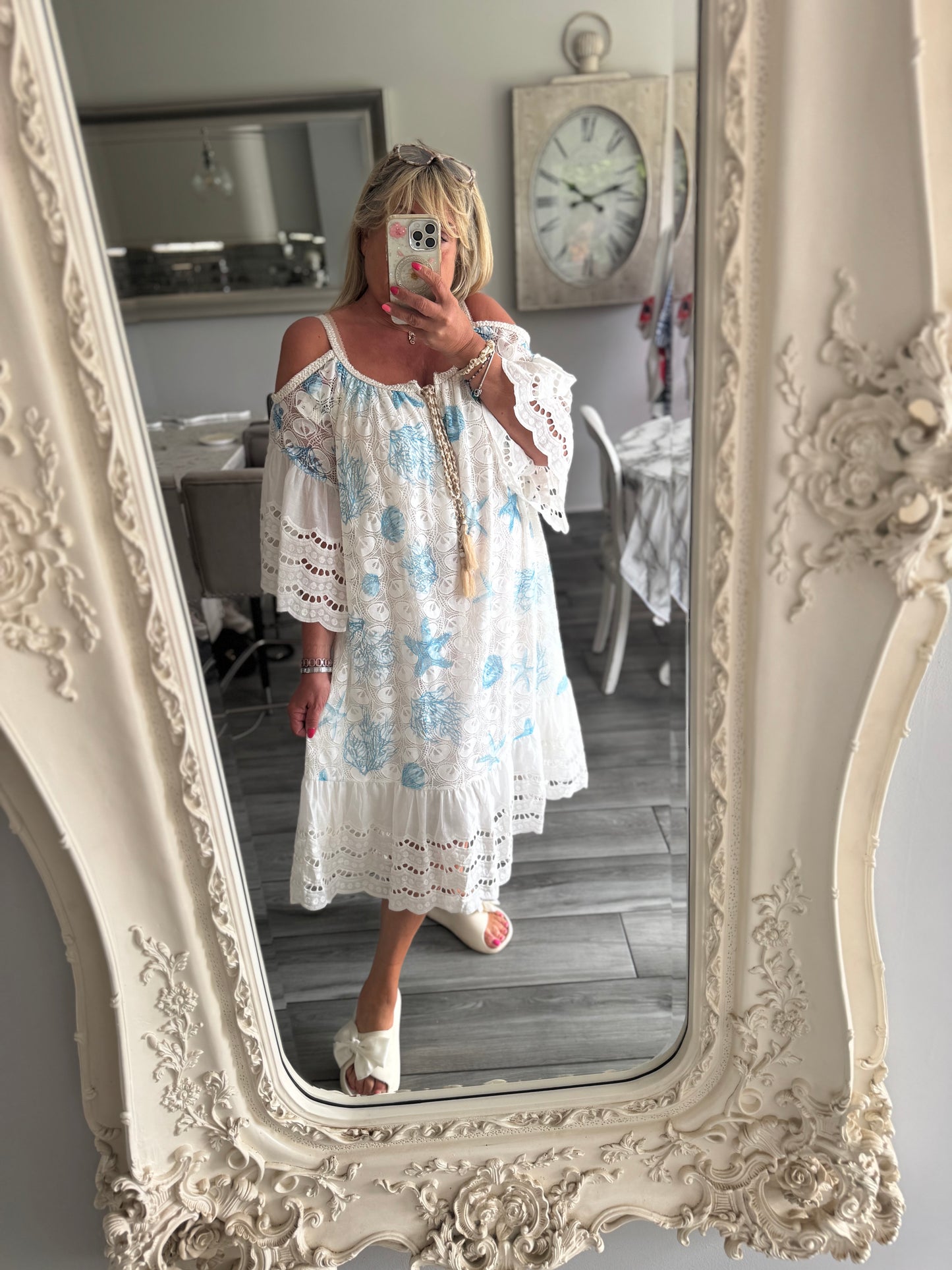 April oversized cold shoulder pretty dress