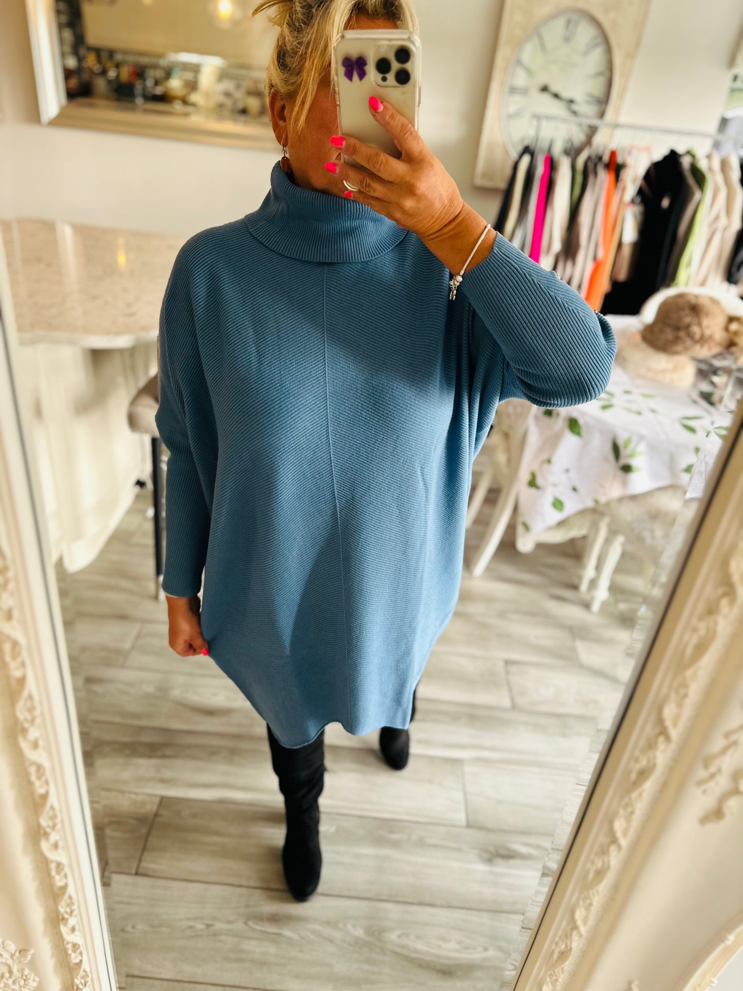Mandy High Neck High Low Long Jumper