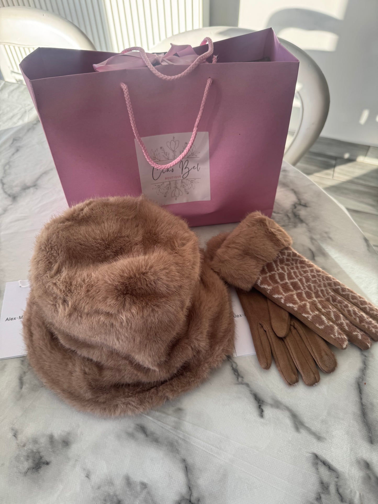 Harriet bucket reversible faux fur hat by Alex Max