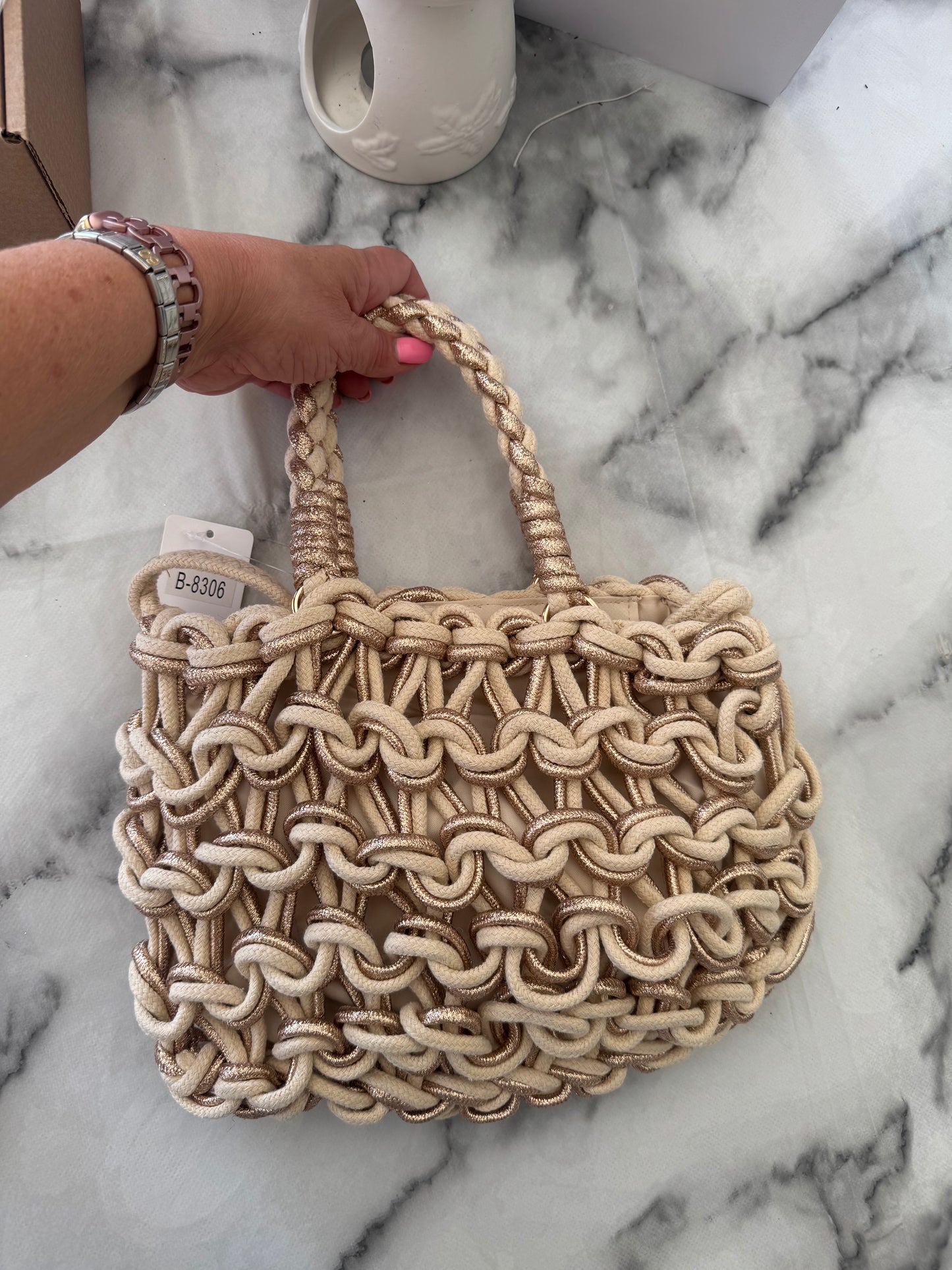 Rachel thick knit crochet crossbody bag