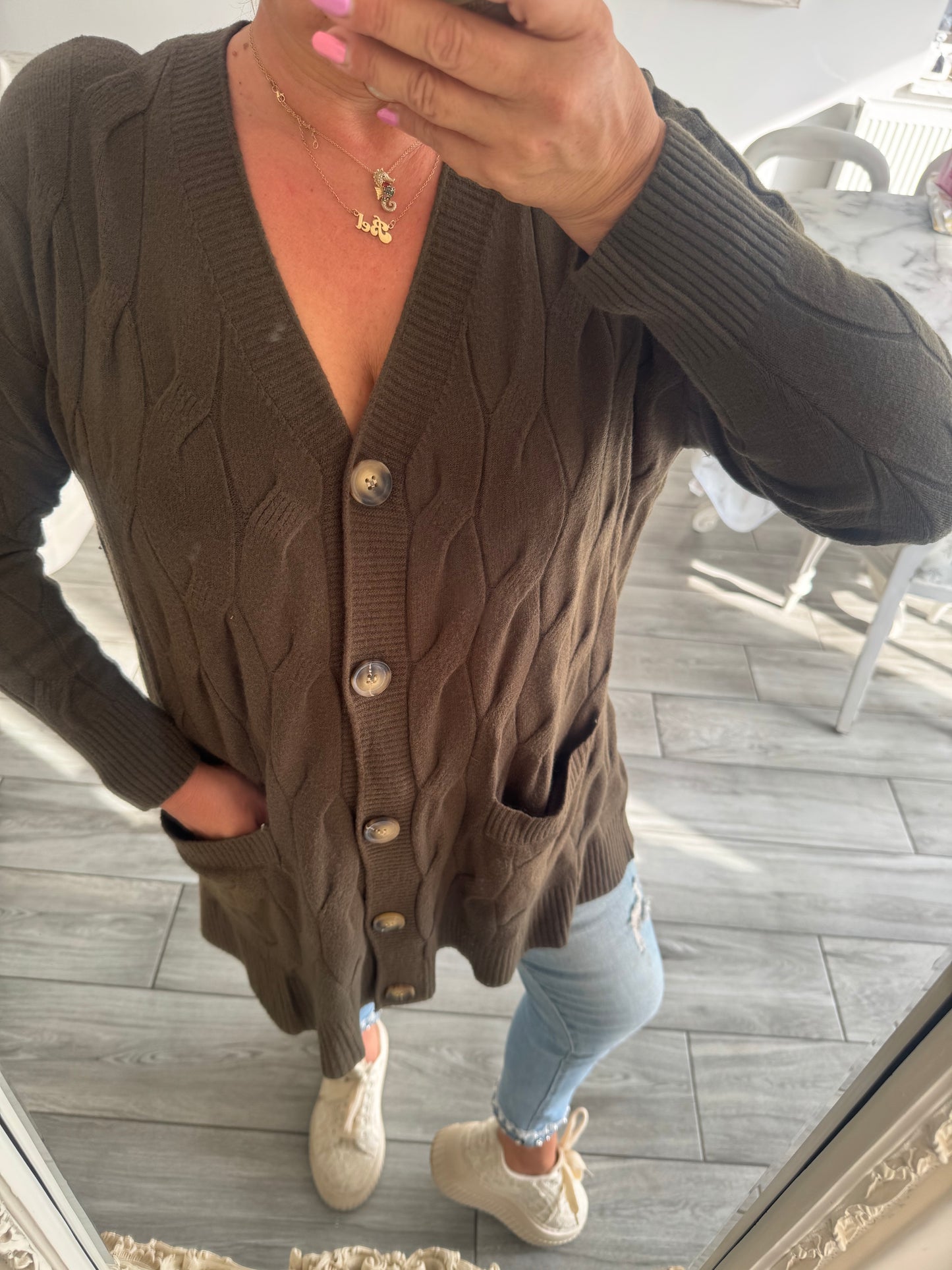 Shannon cable knit cardigan or dress
