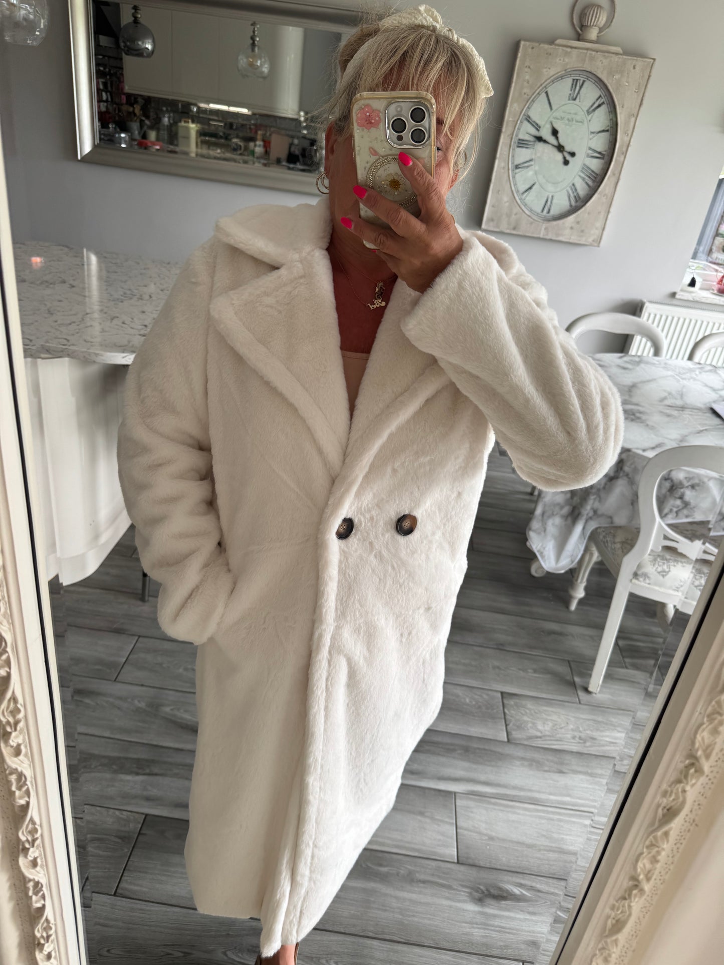 Ava super soft relaxed fit faux fur coat