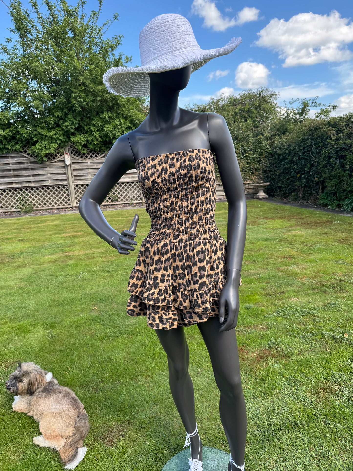 Espresso bandeau playsuit