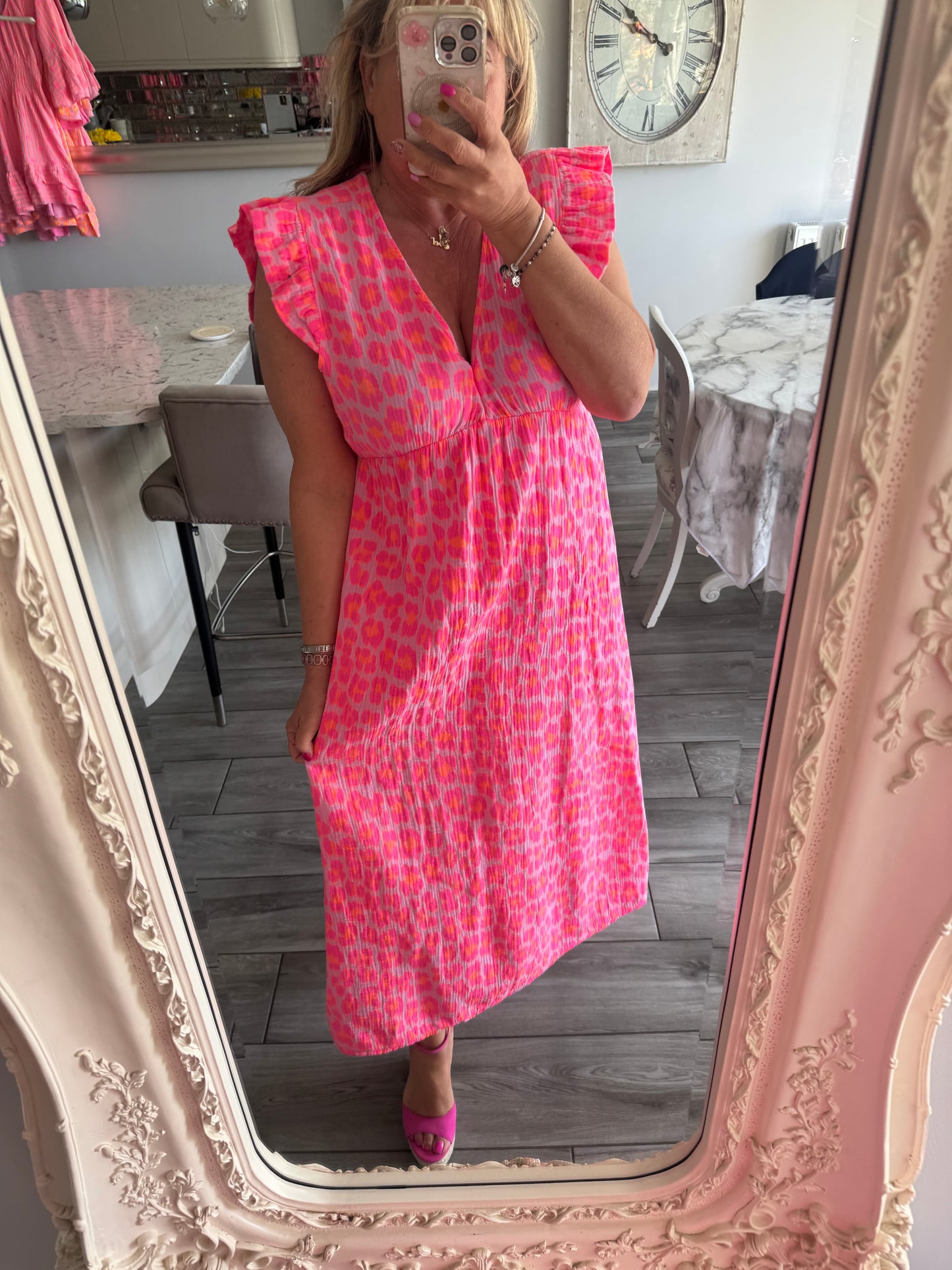 Cazzie midi cheesecloth dress