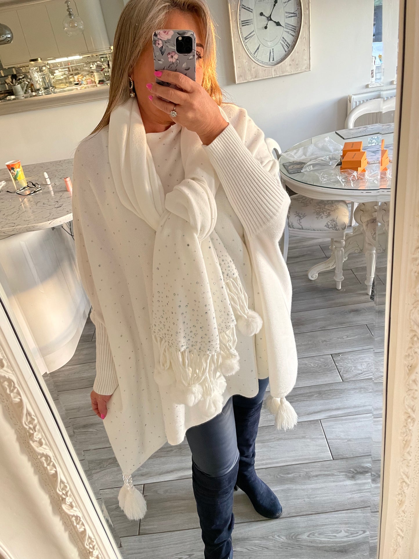 Pom Pom Pashmina/Scarf