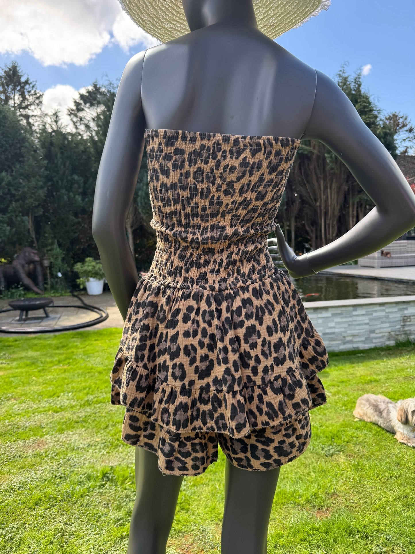 Espresso bandeau playsuit