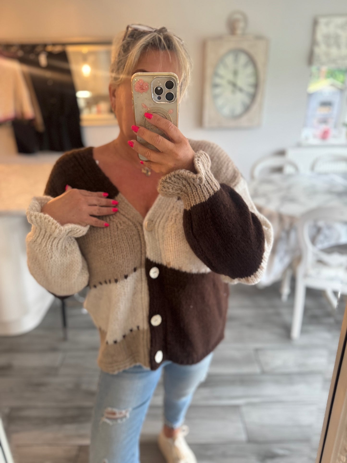 Pixie Patch gold button cardigan