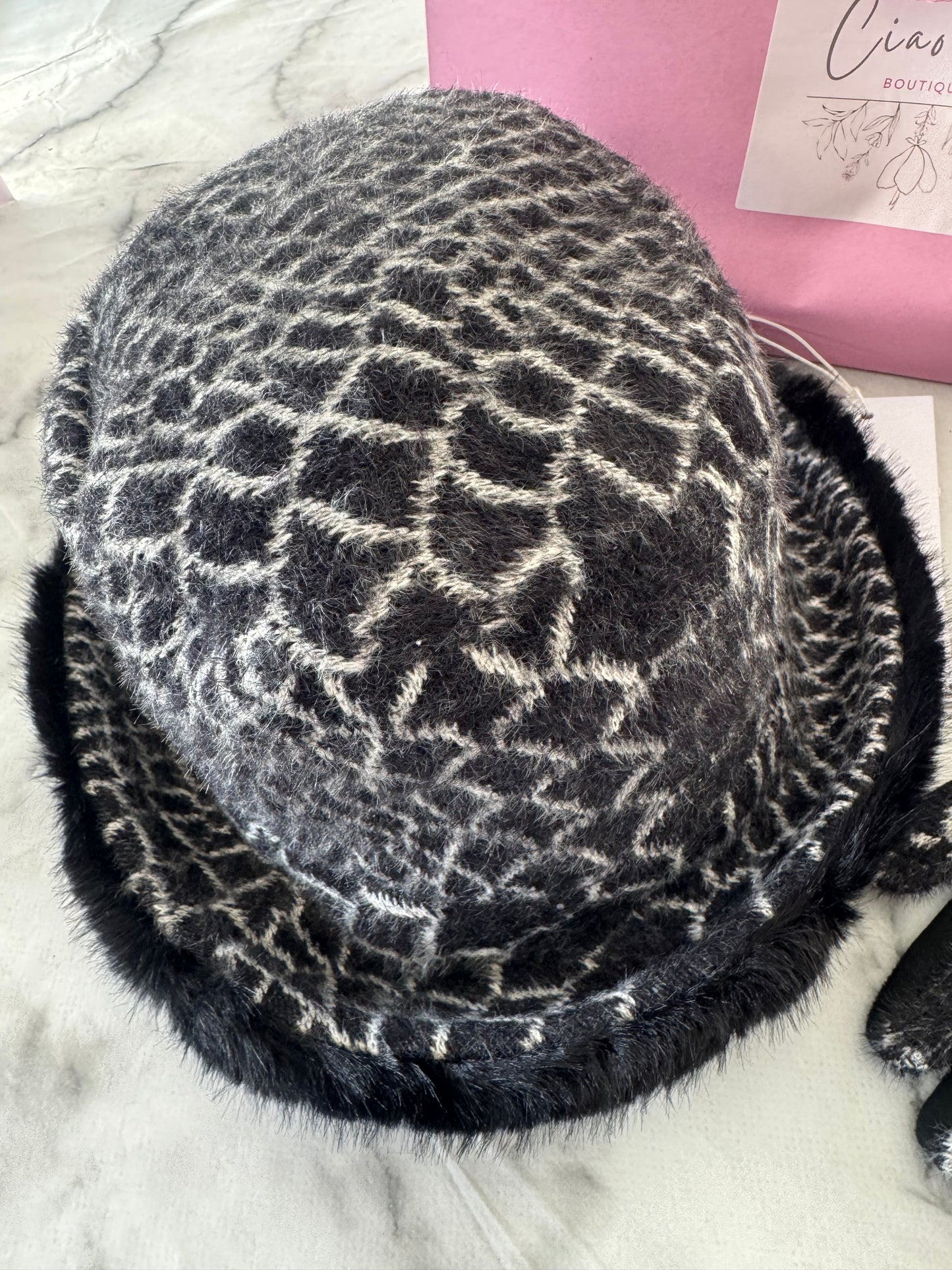 Harriet bucket reversible faux fur hat by Alex Max