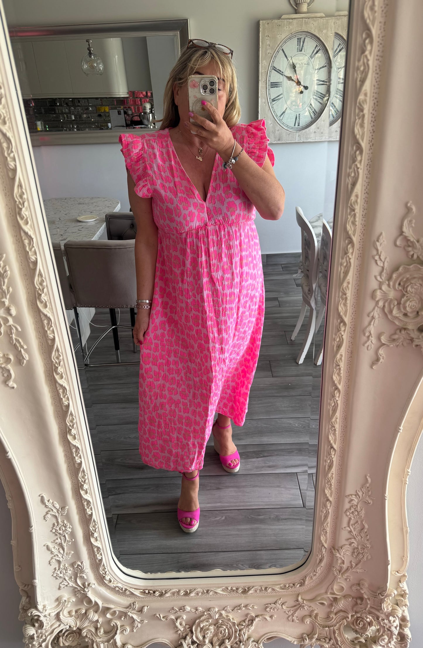 Cazzie midi cheesecloth dress
