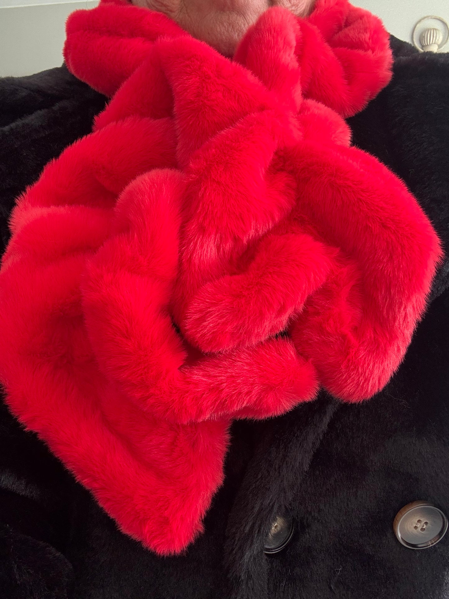 Bellalina Luxury Scrunch super soft faux fur scarf by Alex Max