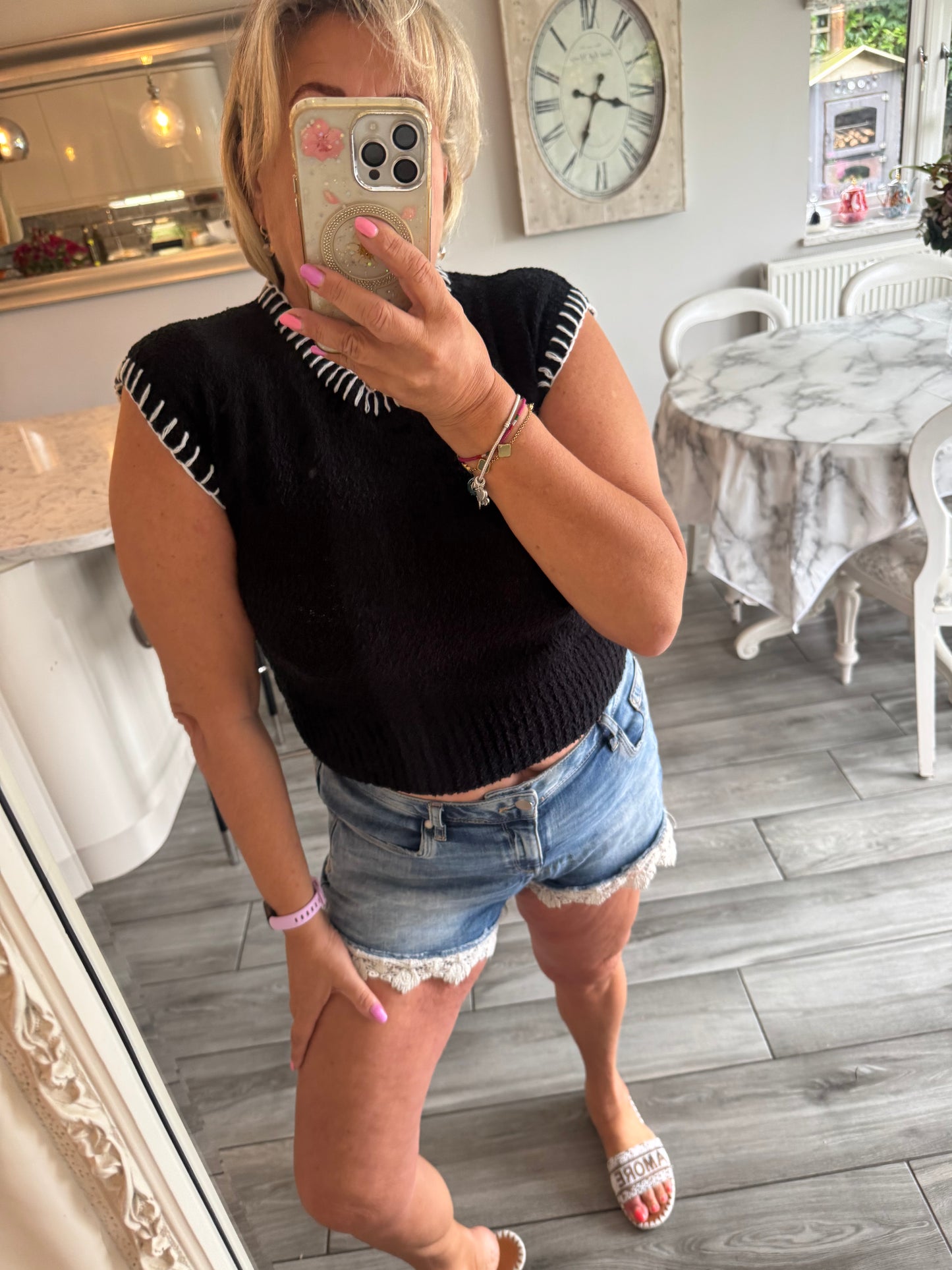 Kiki cropped knitted top