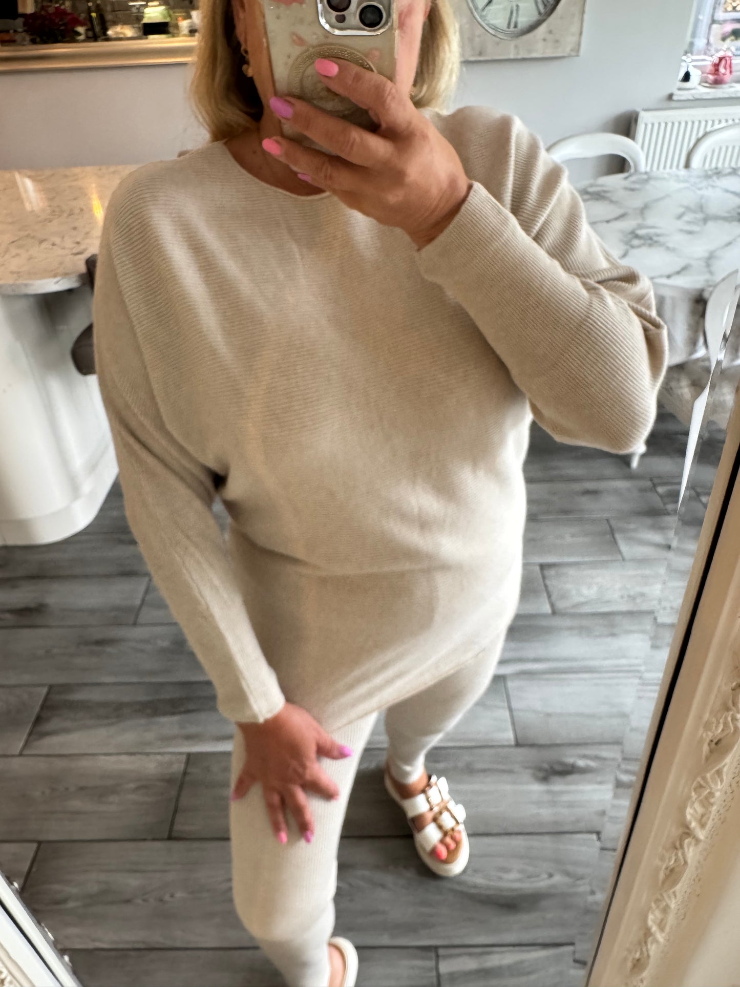 Pippa ribbed lounge set