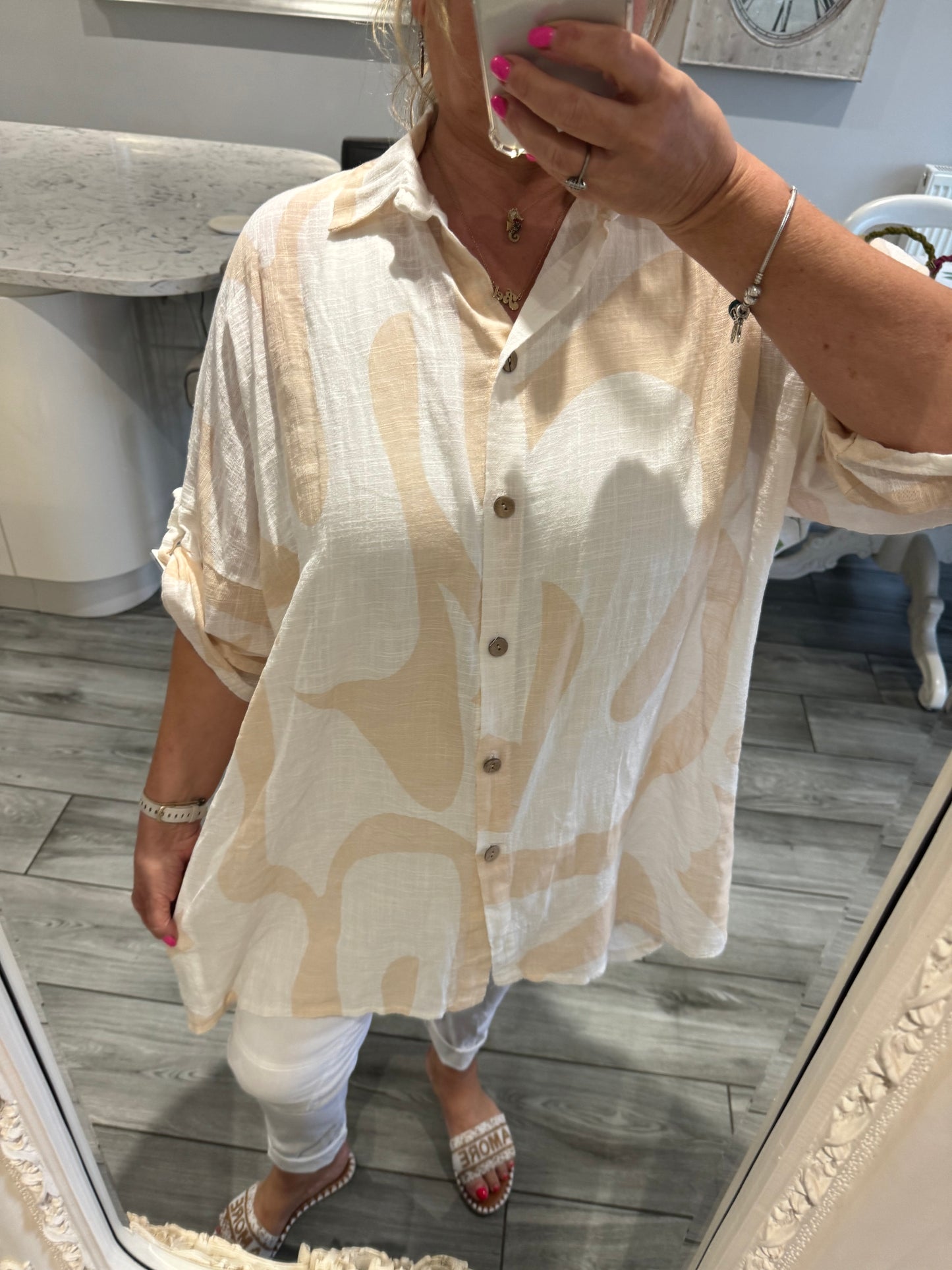 Odette 100% cotton oversize shirt