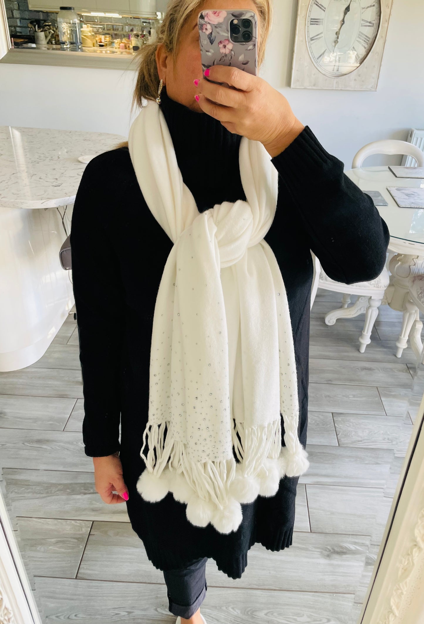 Pom Pom Pashmina/Scarf