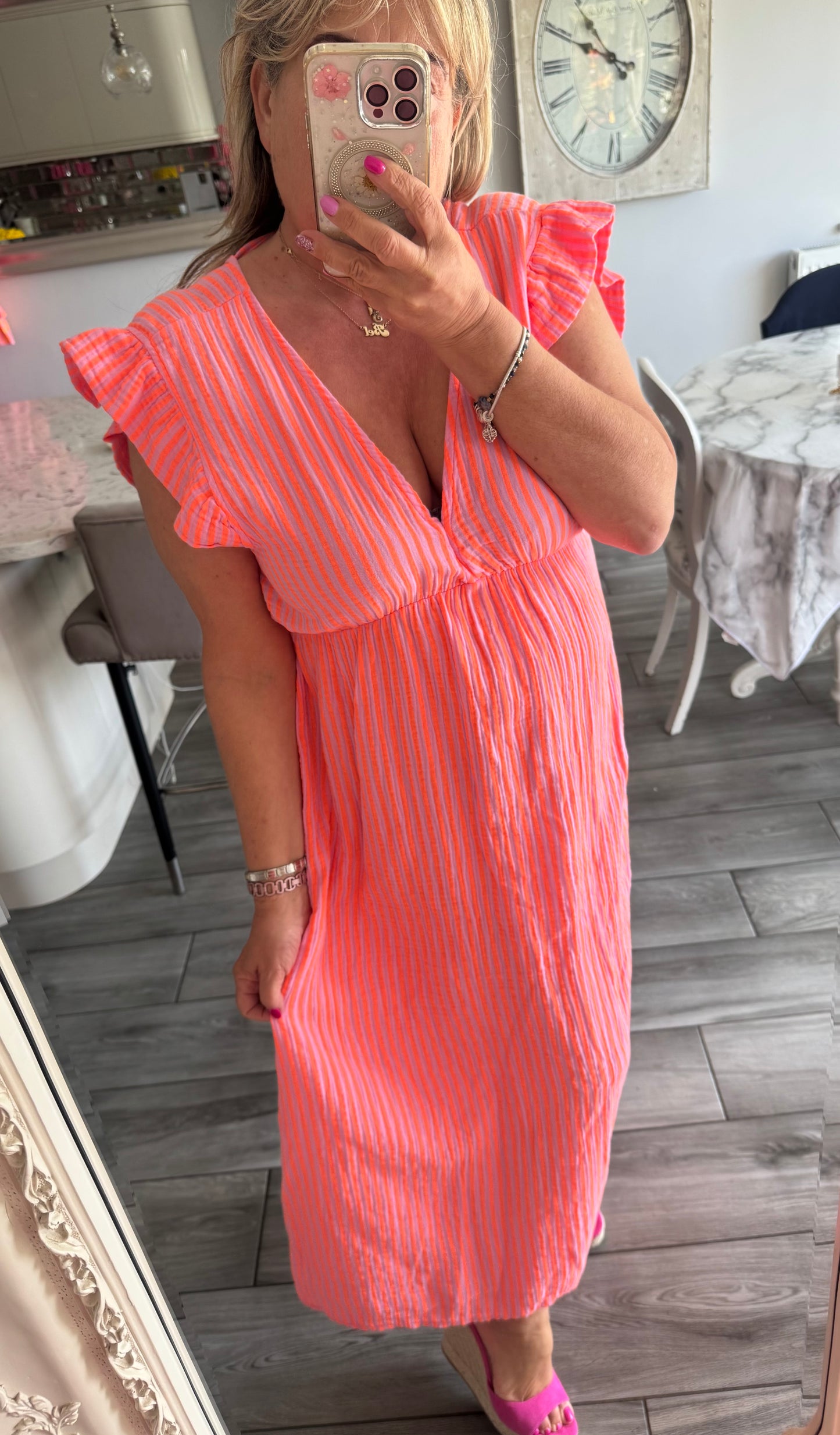 Cazzie midi cheesecloth dress