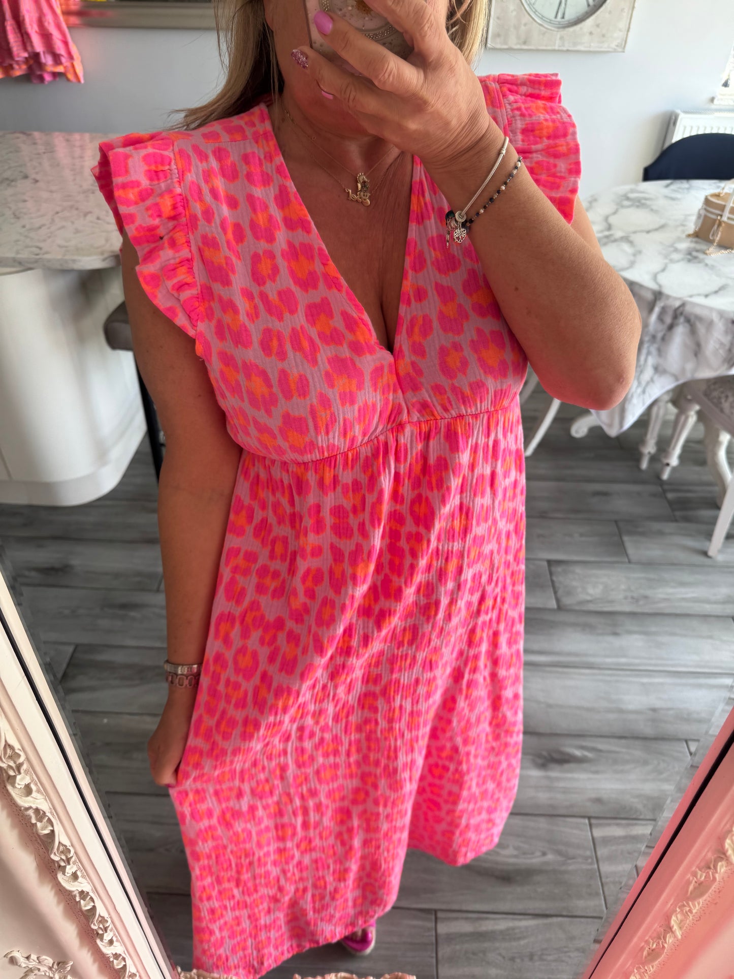 Cazzie midi cheesecloth dress