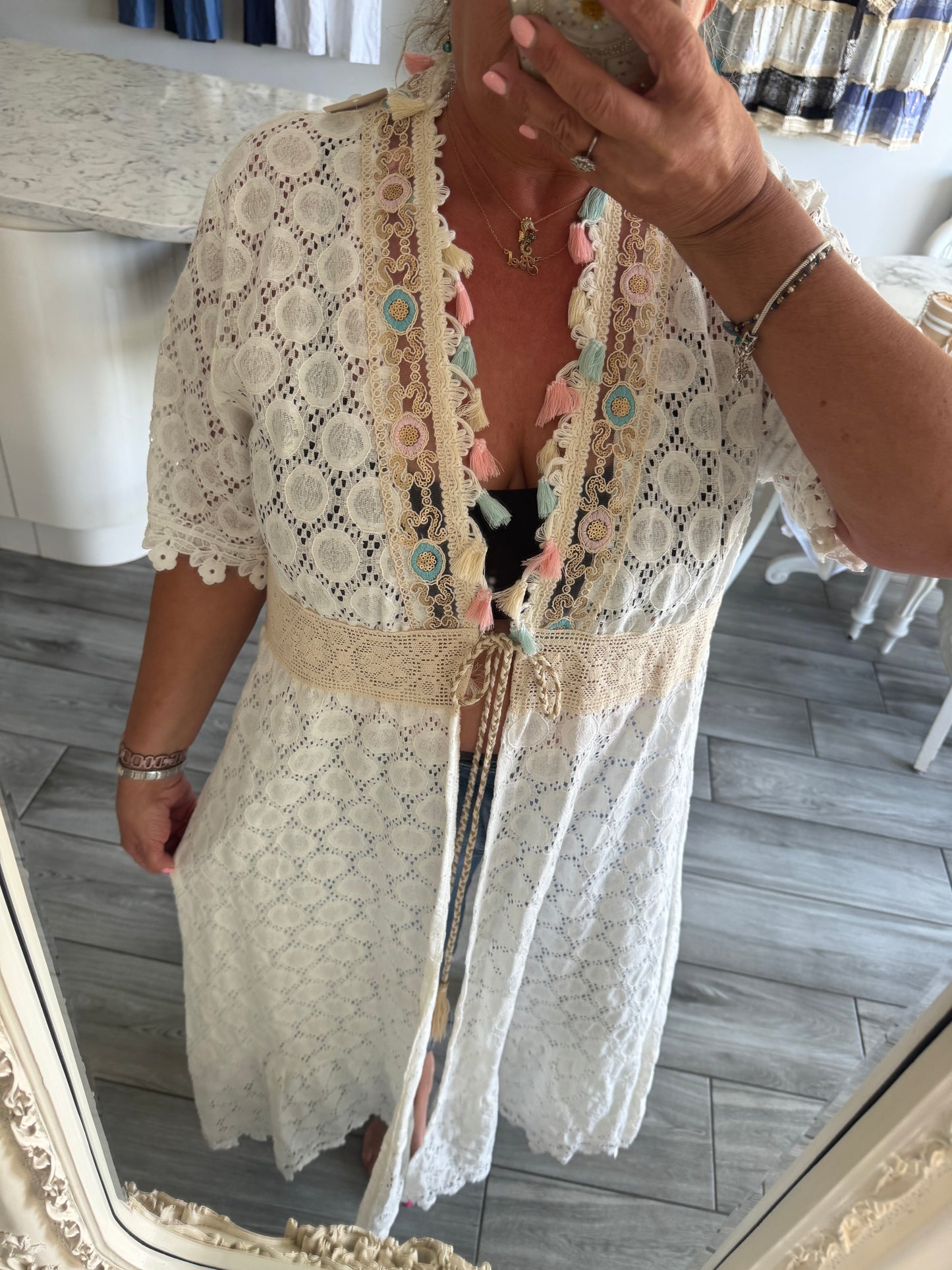 Tequila kimono kaftan versatile in lace