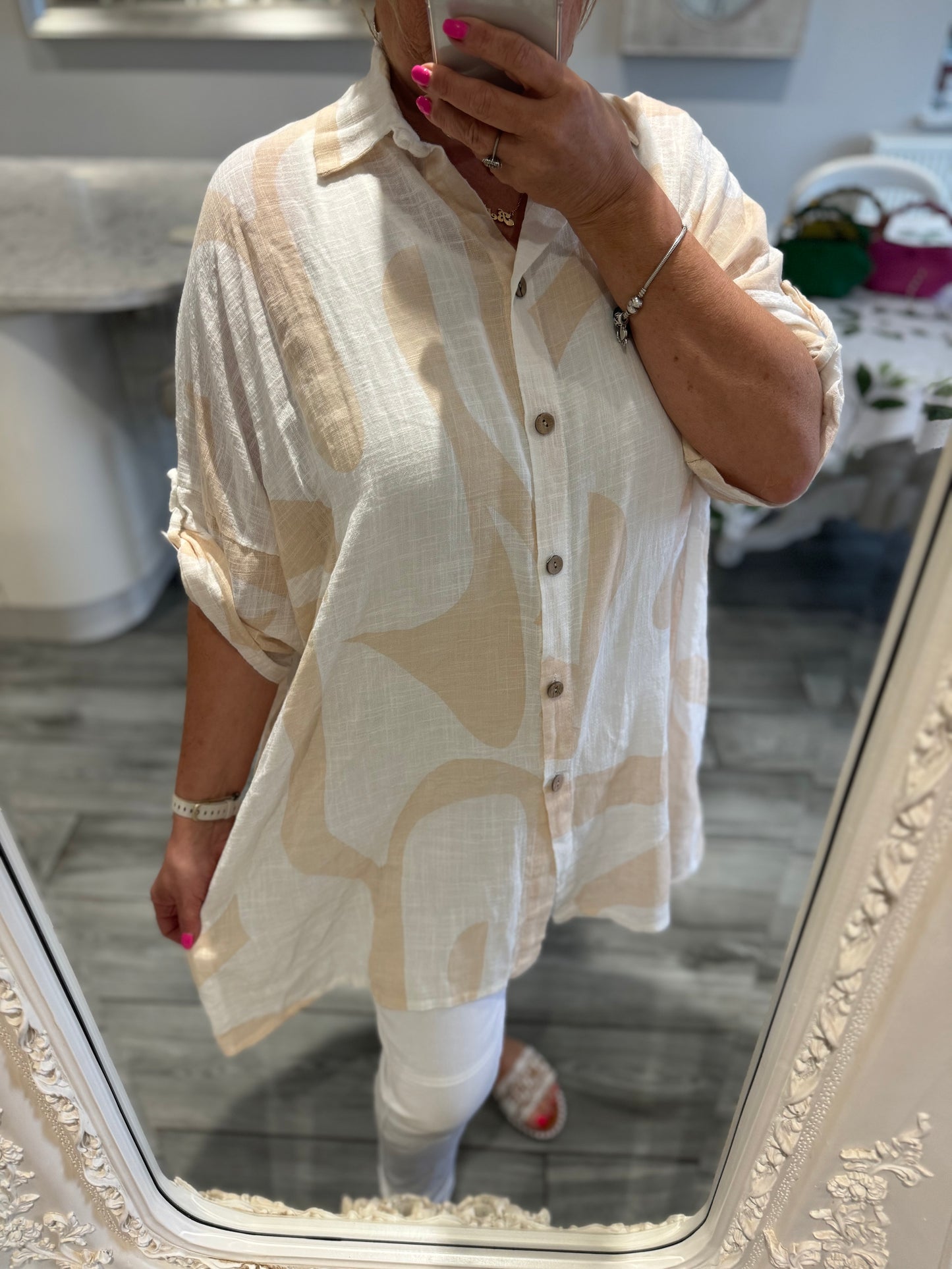 Odette 100% cotton oversize shirt