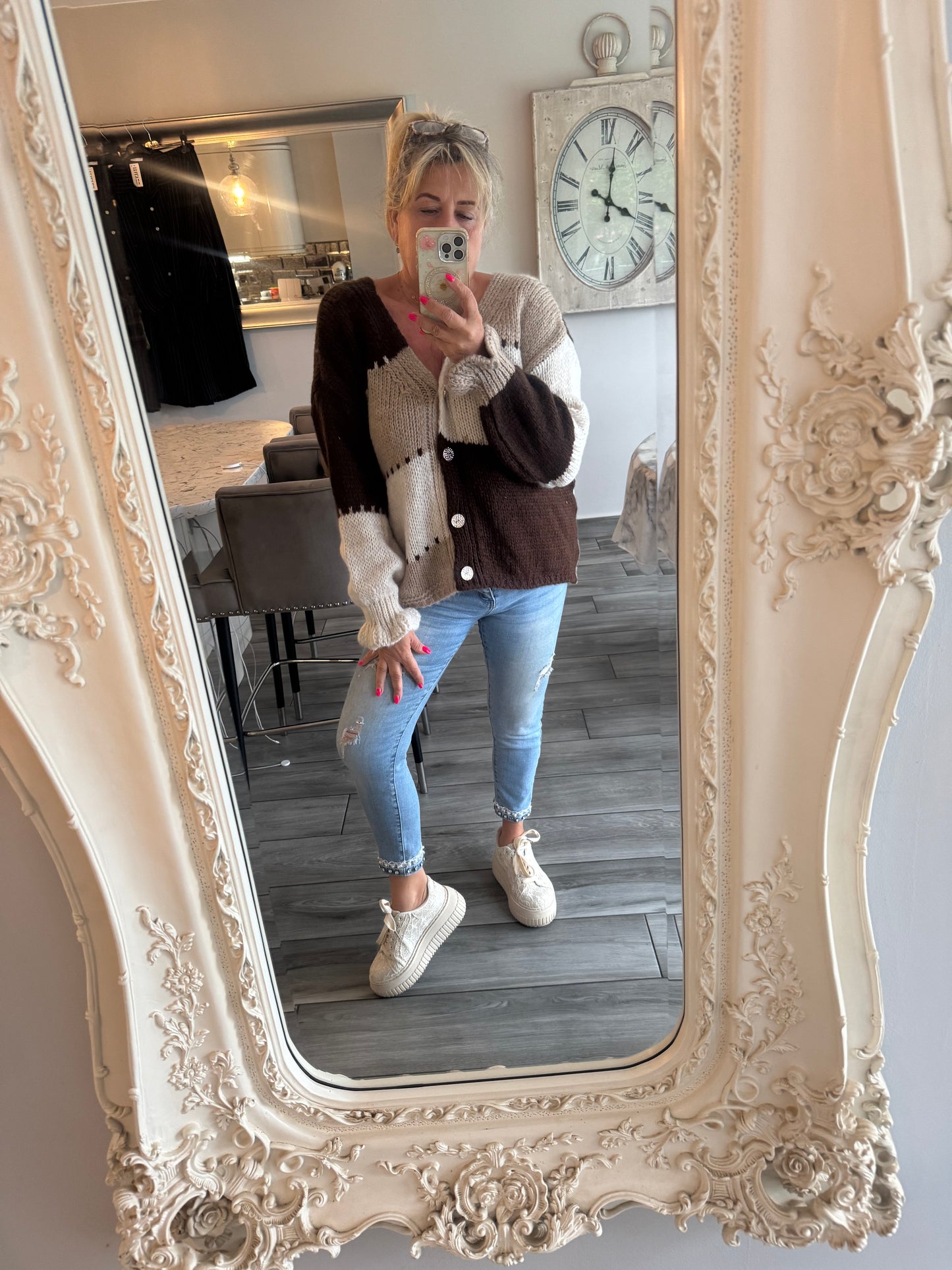 Pixie Patch gold button cardigan