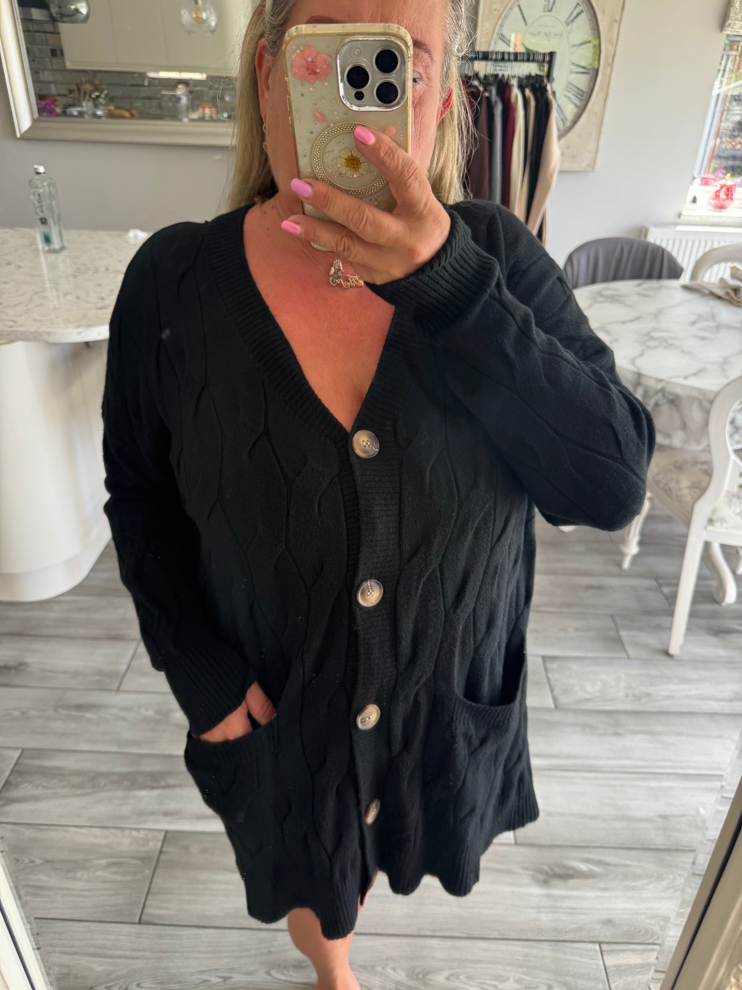 Shannon cable knit cardigan or dress